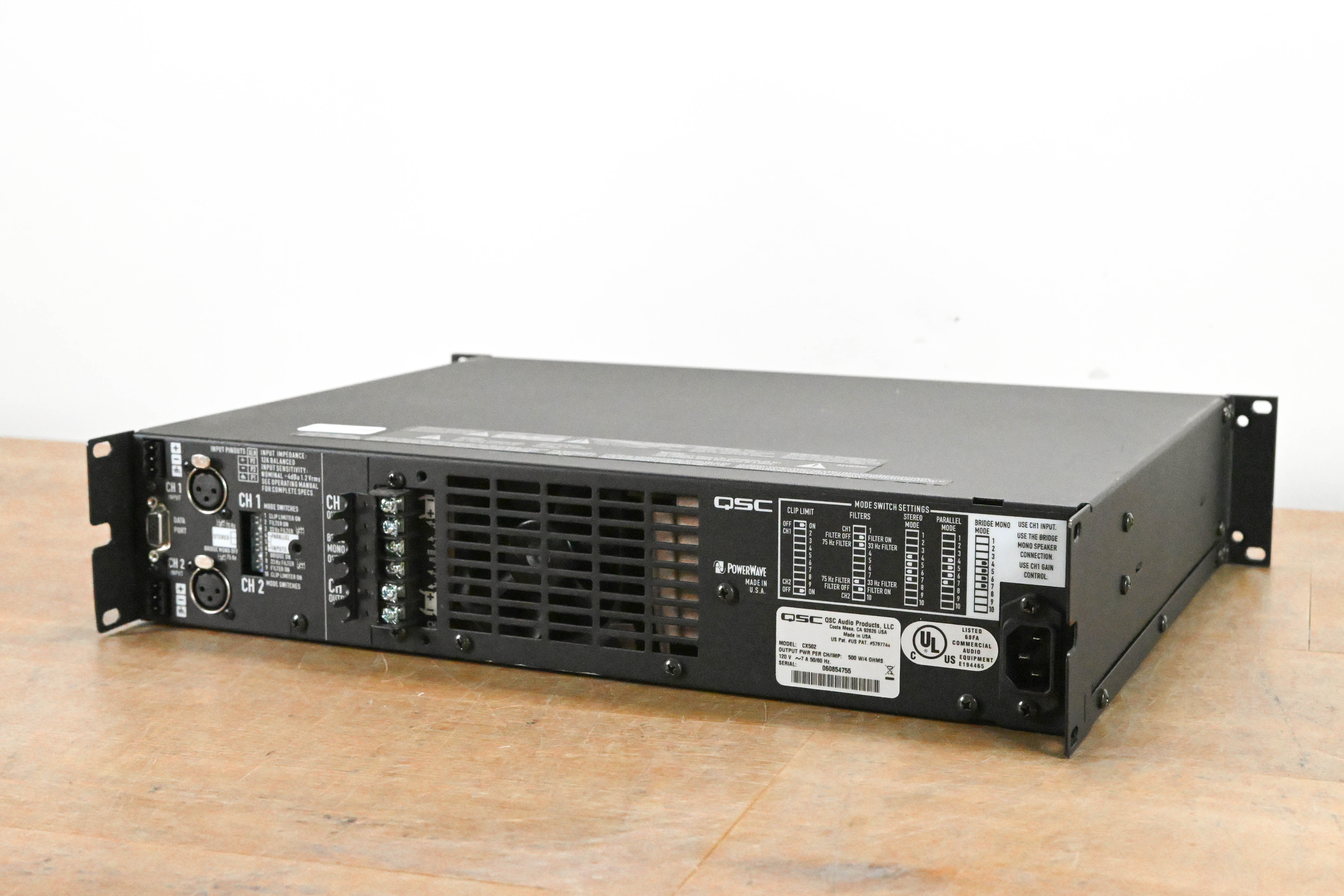 QSC CX502 2-Channel Power Amplifier