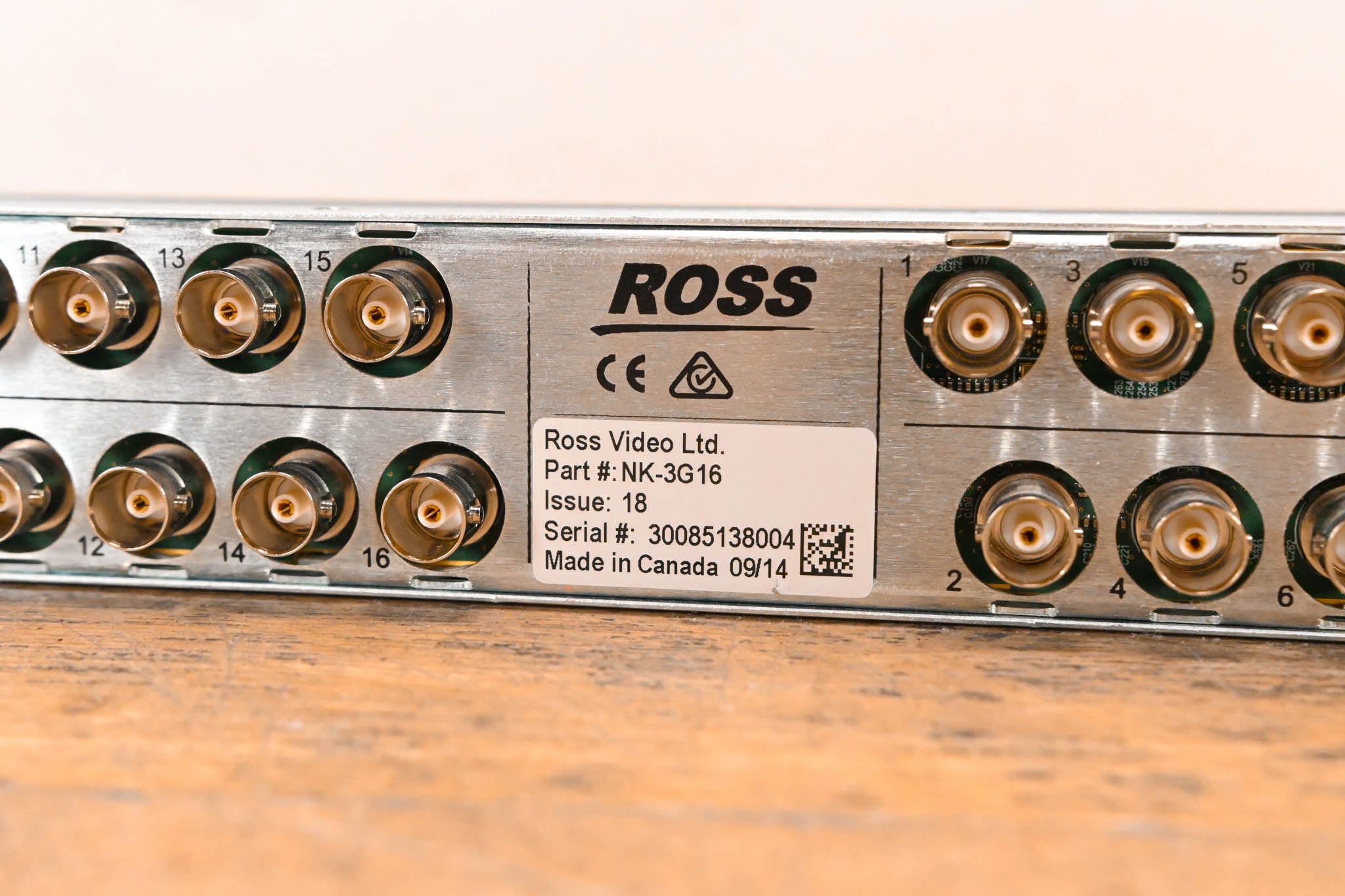 Ross NK-3G16 16 × 16 3G/HD/SD SDI Utility Router (NO POWER SUPPLY)