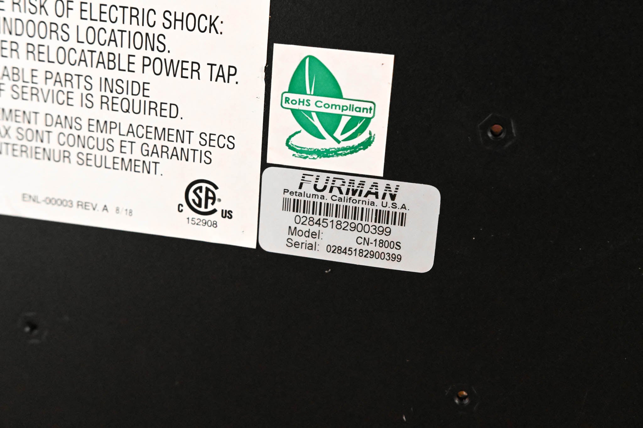 Furman CN-1800S 15A Power Conditioner with SmartSequencing