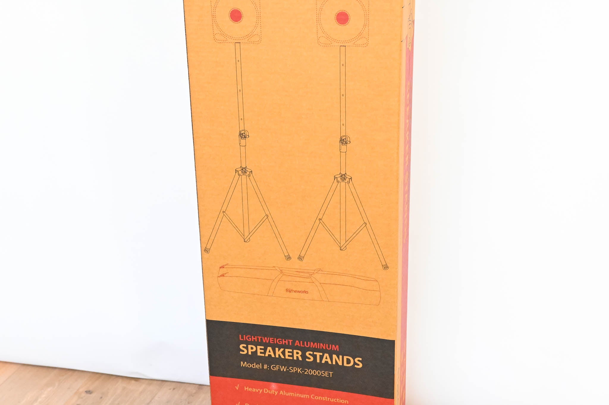 Gator Frameworks GFW-SPK-2000SET Aluminum Speaker Stand Pair with Bag