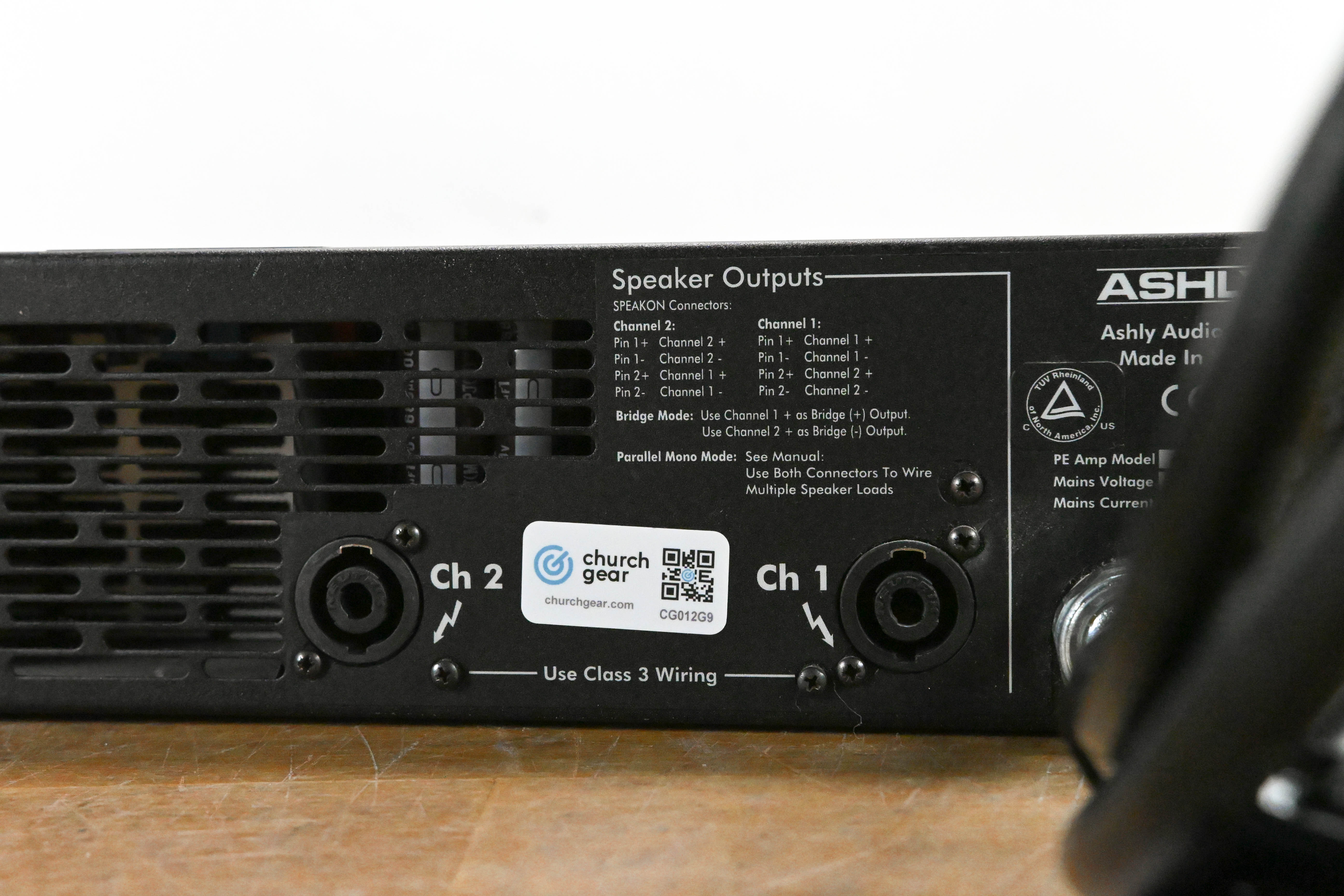 Ashly PE-3800 2-Channel Protea-Enabled 1900W Power Amplifier