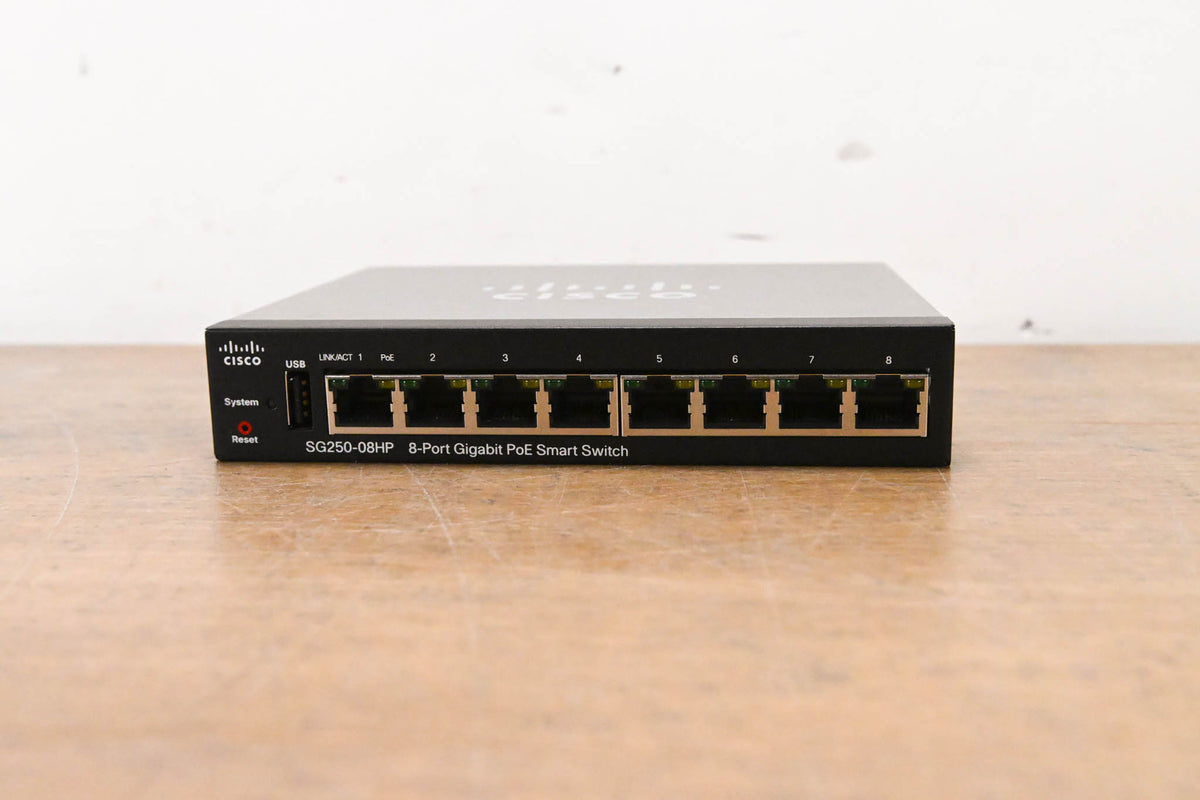 Cisco SG250-08HP 8-Port Gigabit PoE Smart Switch (NO POWER SUPPLY)