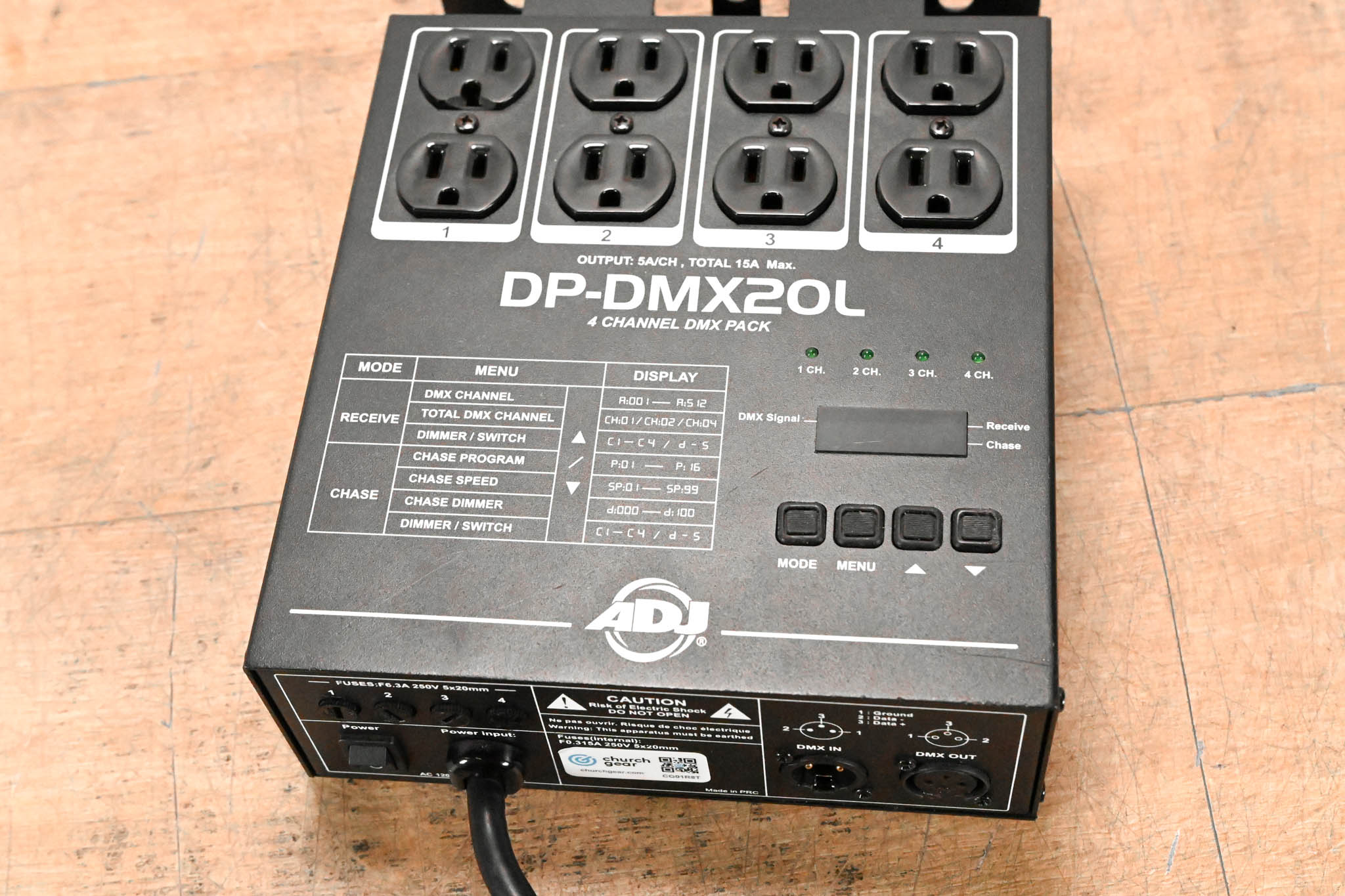 Elation DP-DMX20L 4-Channel DMX Dimmer/Switch Pack