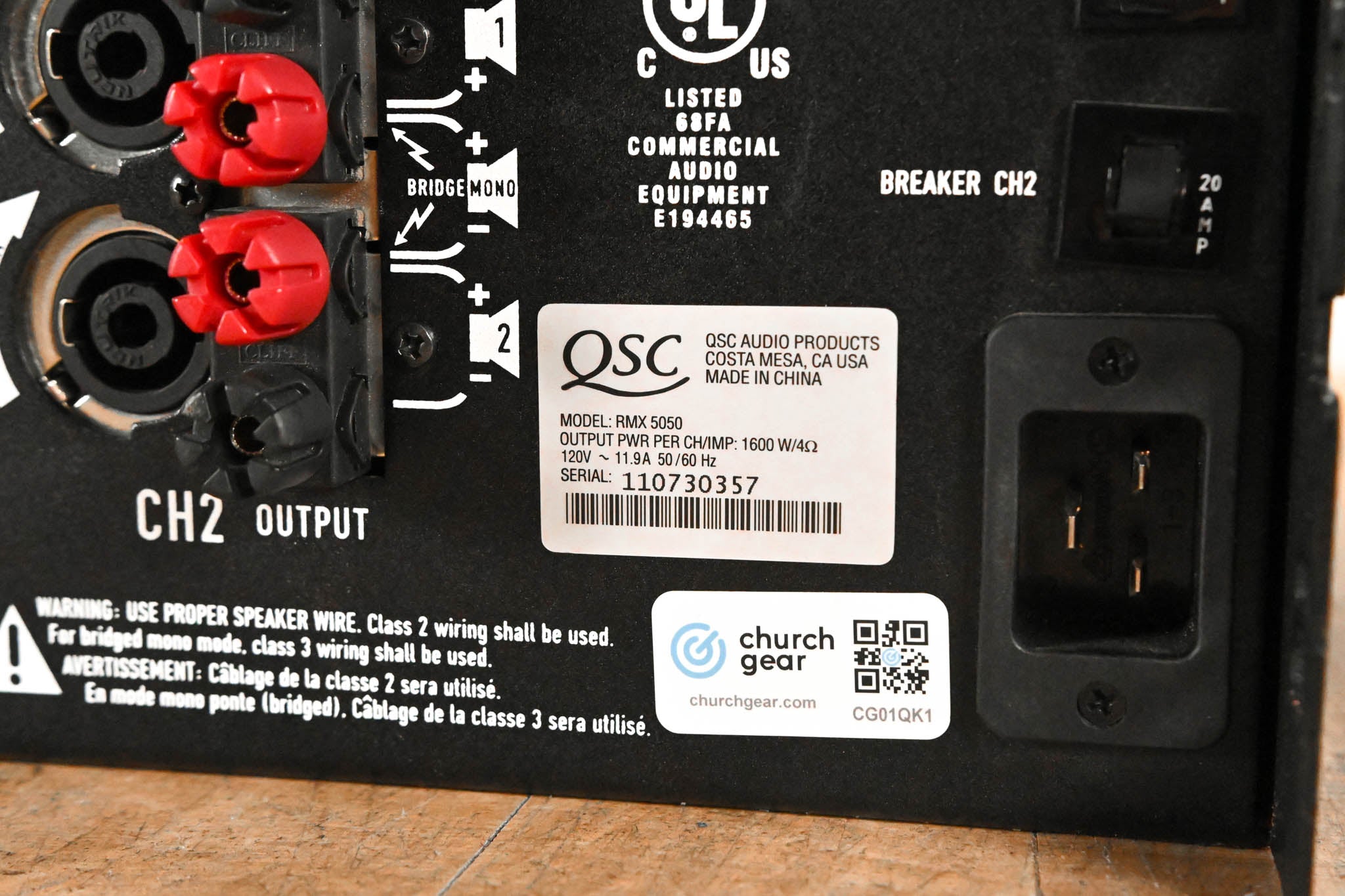 QSC RMX5050 2-Channel Power Amplifier