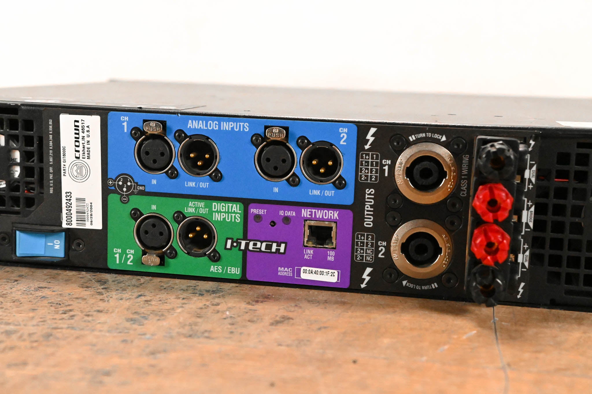 Crown I-Tech 6000 2-Channel Power Amplifier