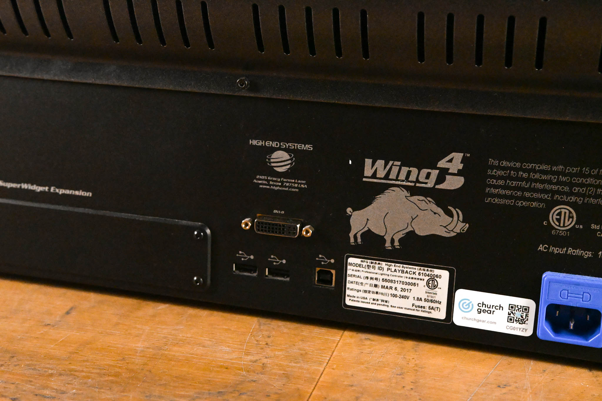 High End Systems Playback Wing 4 for Hog 4, Full Boar 4, and Road Hog 4