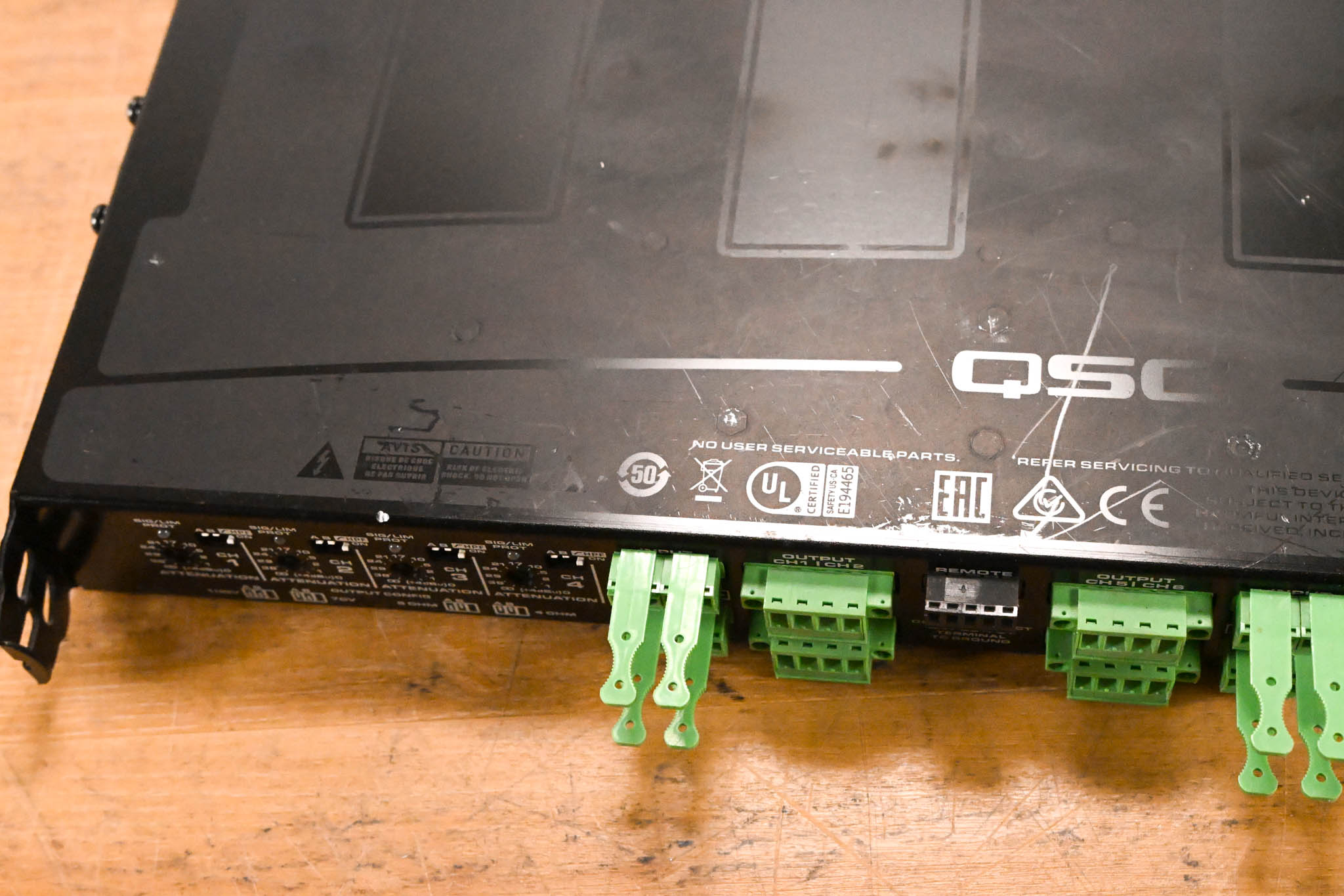 QSC MP-A80V 1600W 8-Channel 70V Power Amplifier