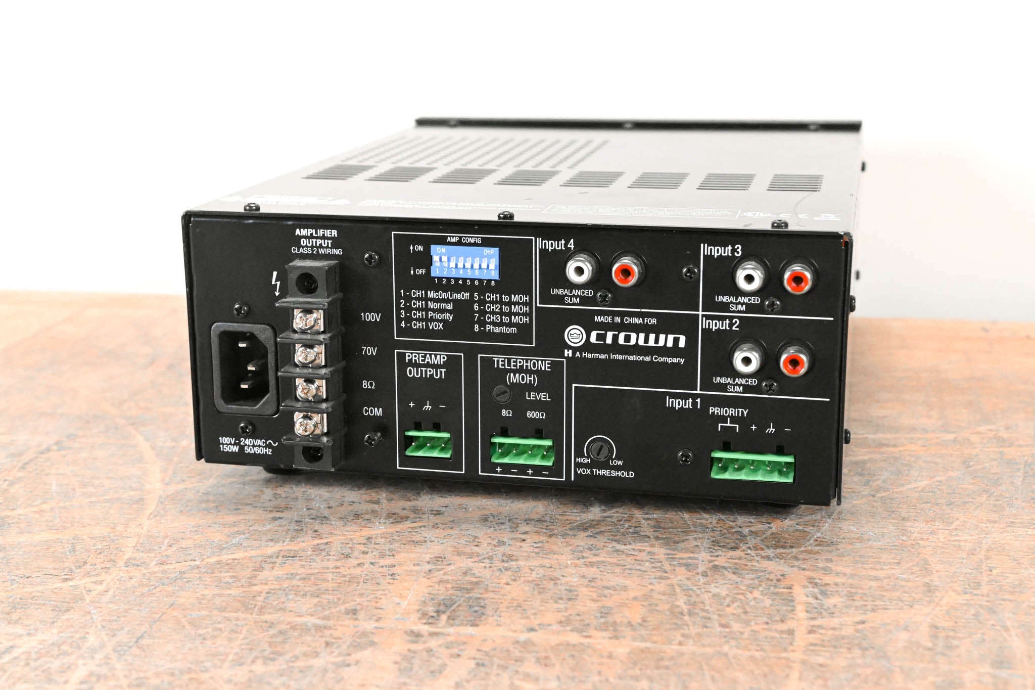 Crown 160MA Four-Input 60W Mixer-Amplifier