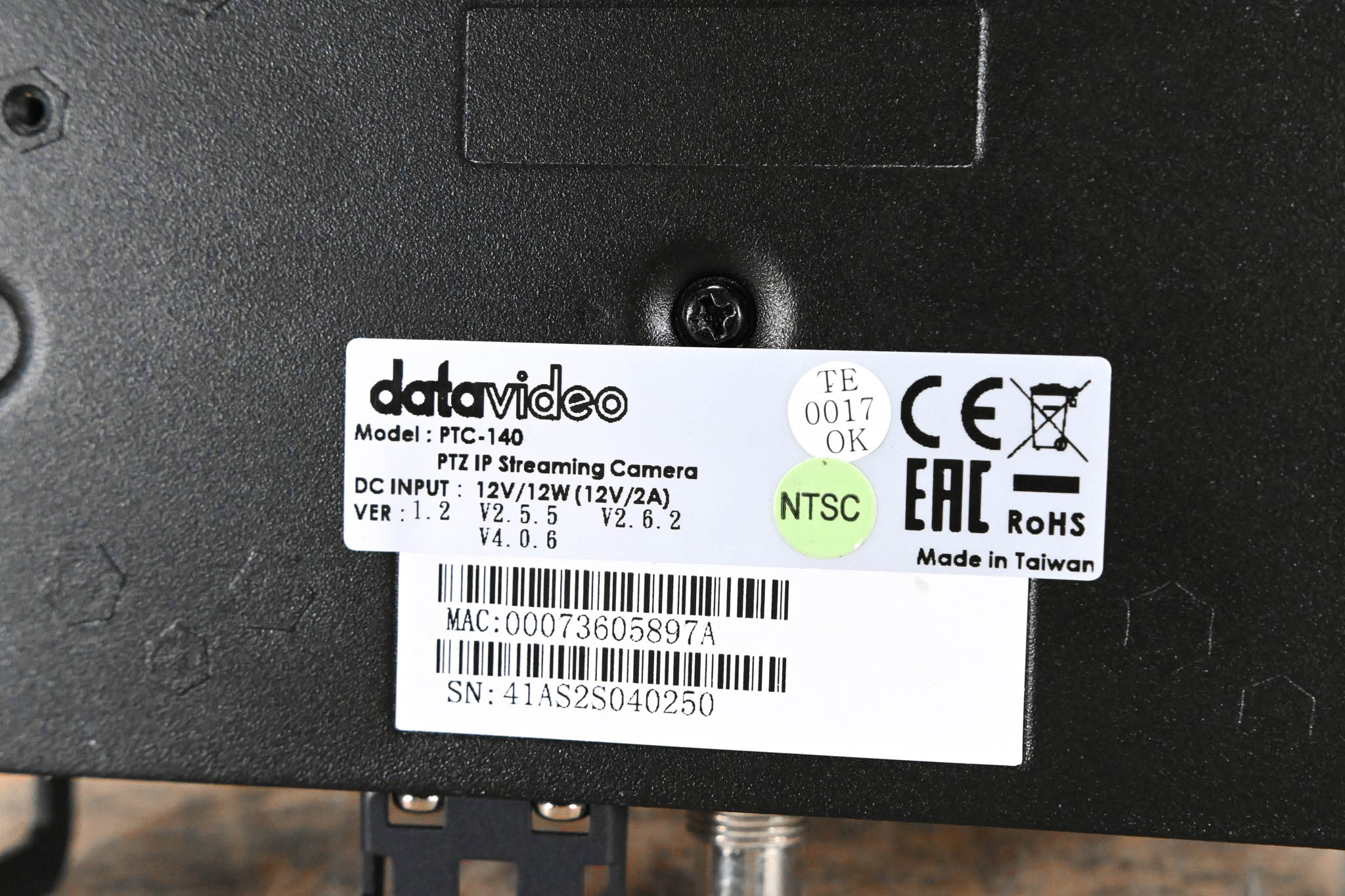 Datavideo PTC-140 HD/SD-SDI and HDMI PTZ Camera (NO POWER SUPPLY)