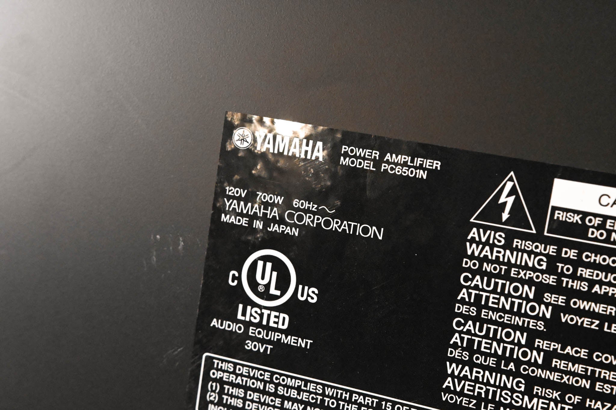 Yamaha PC6501N 2-Channel Power Amplifier