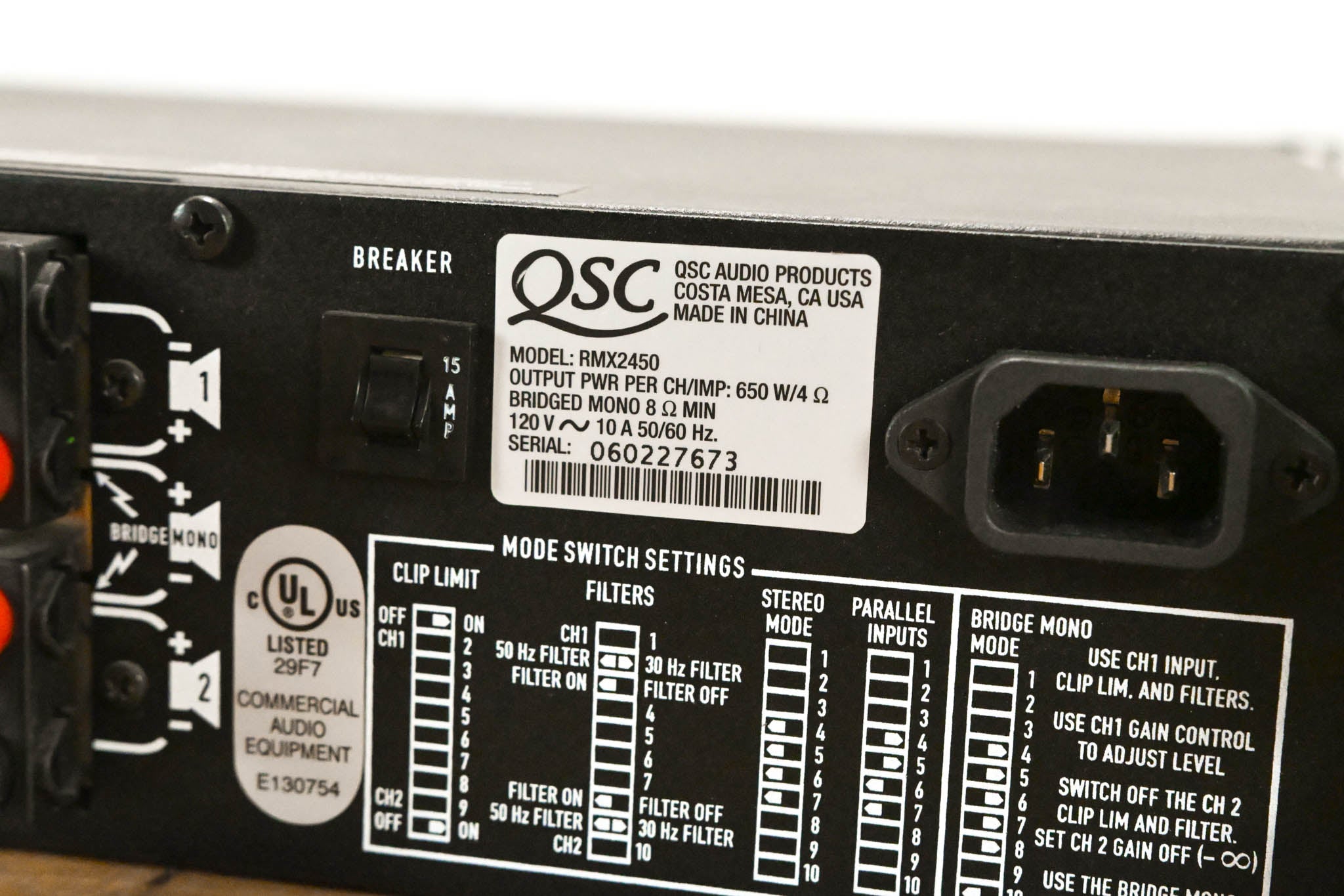 QSC RMX2450 2-Channel Power Amplifier