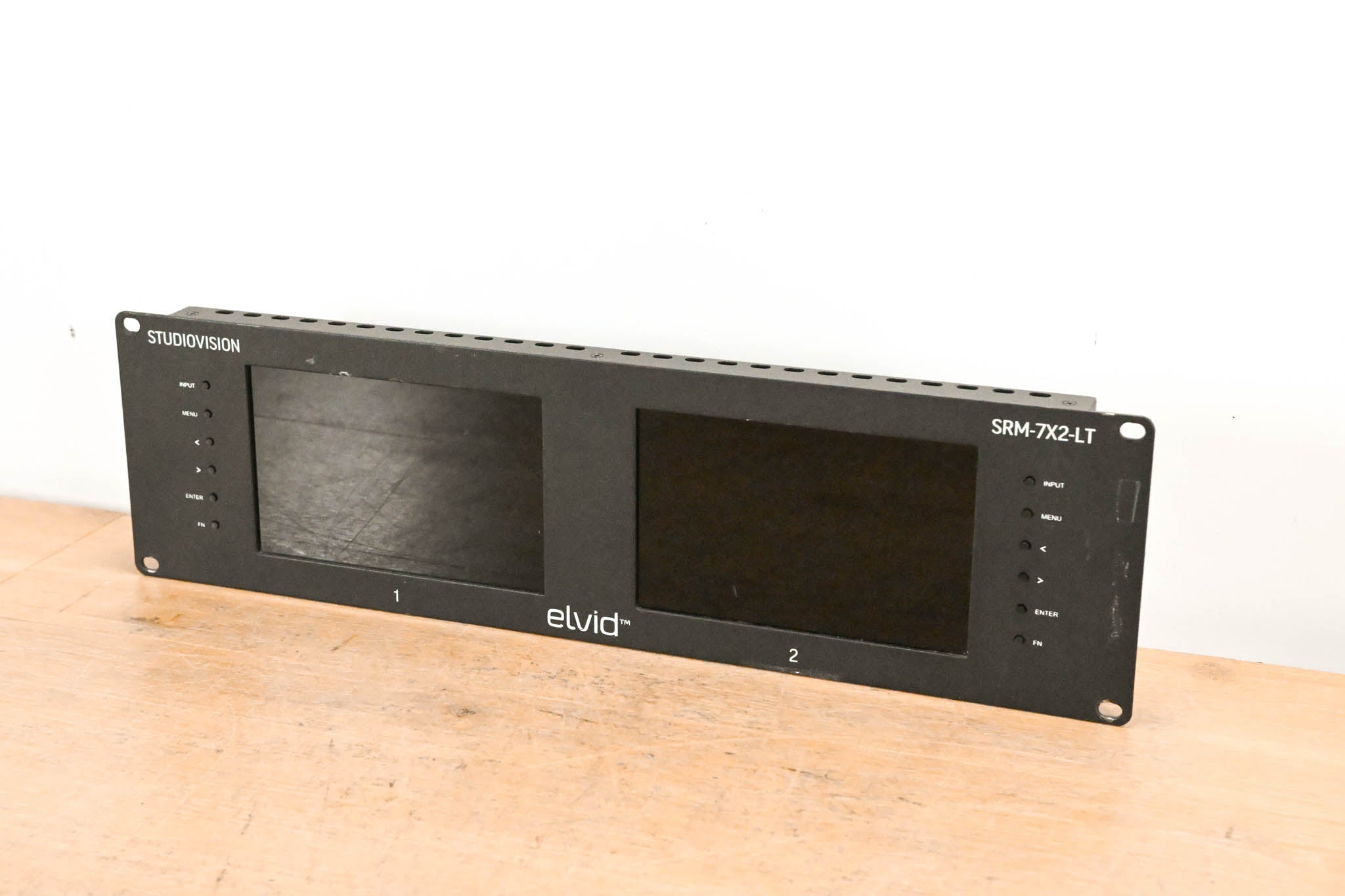 Elvid SRM-7X2-LT StudioVision Dual 7" Monitor Rackmount NO POWER SUPPLY