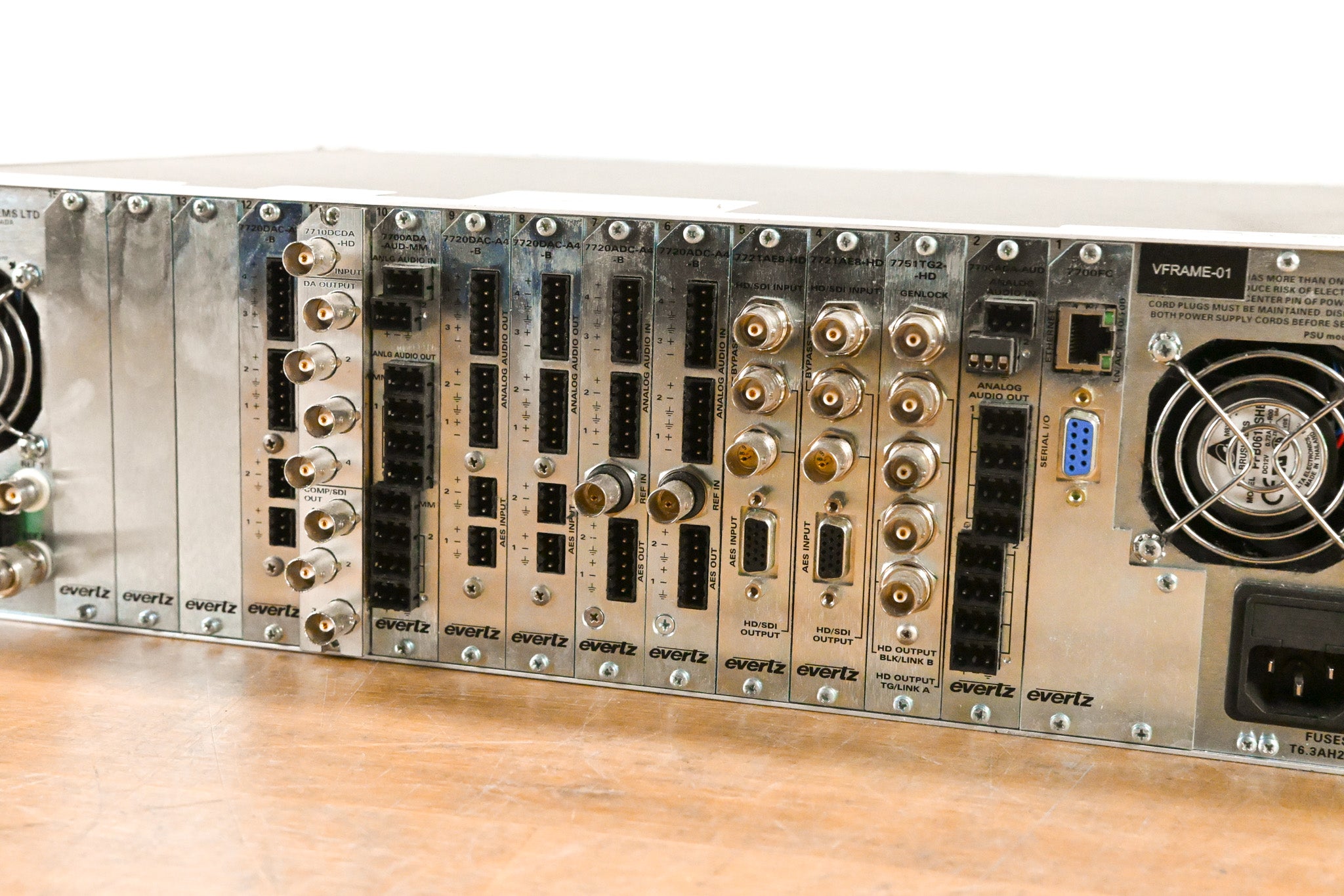 Evertz 7800FR 3RU Rackmount MultiFrame with Cards