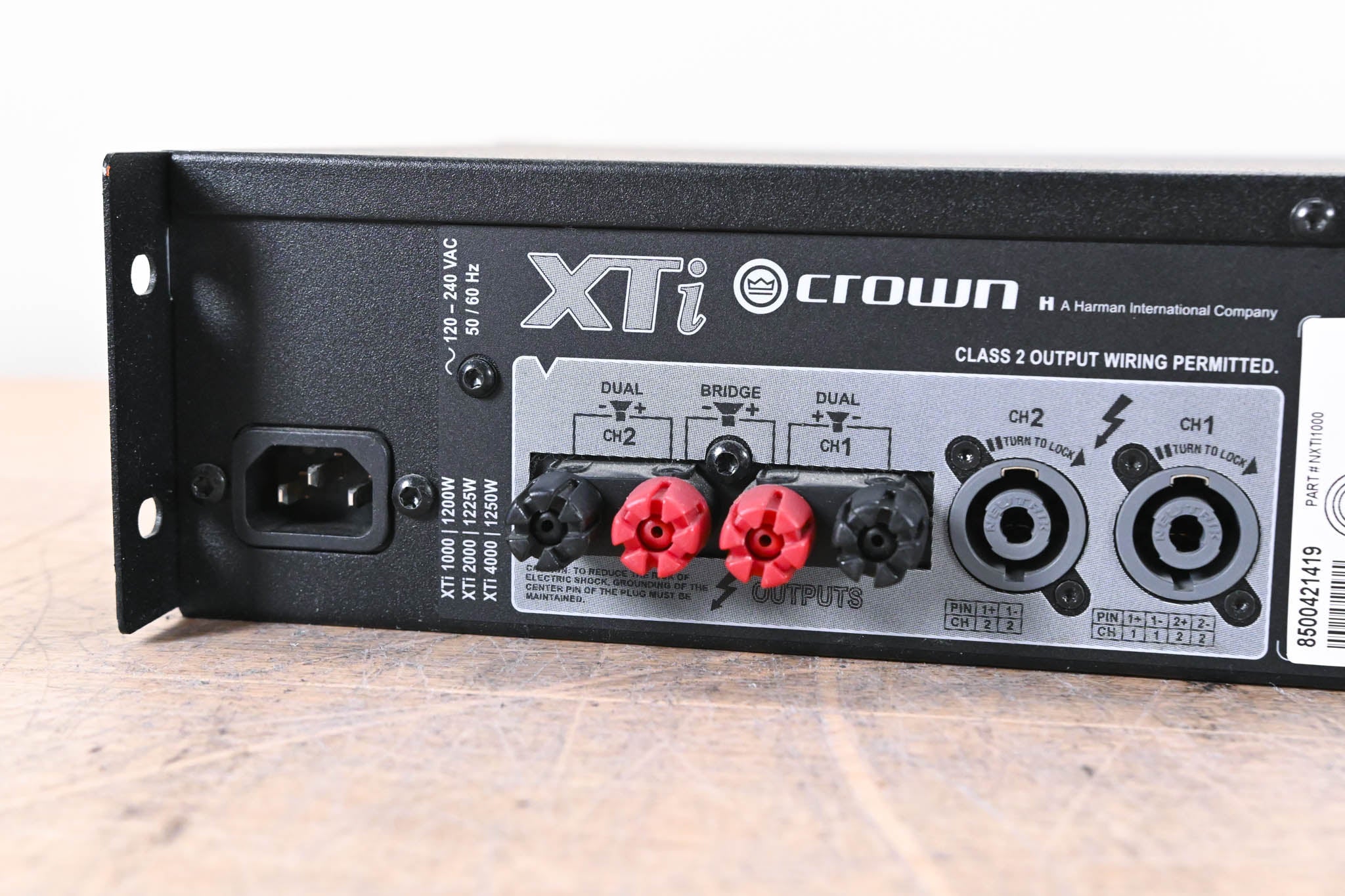 Crown XTi 1000 Stereo Power Amplifier with DSP