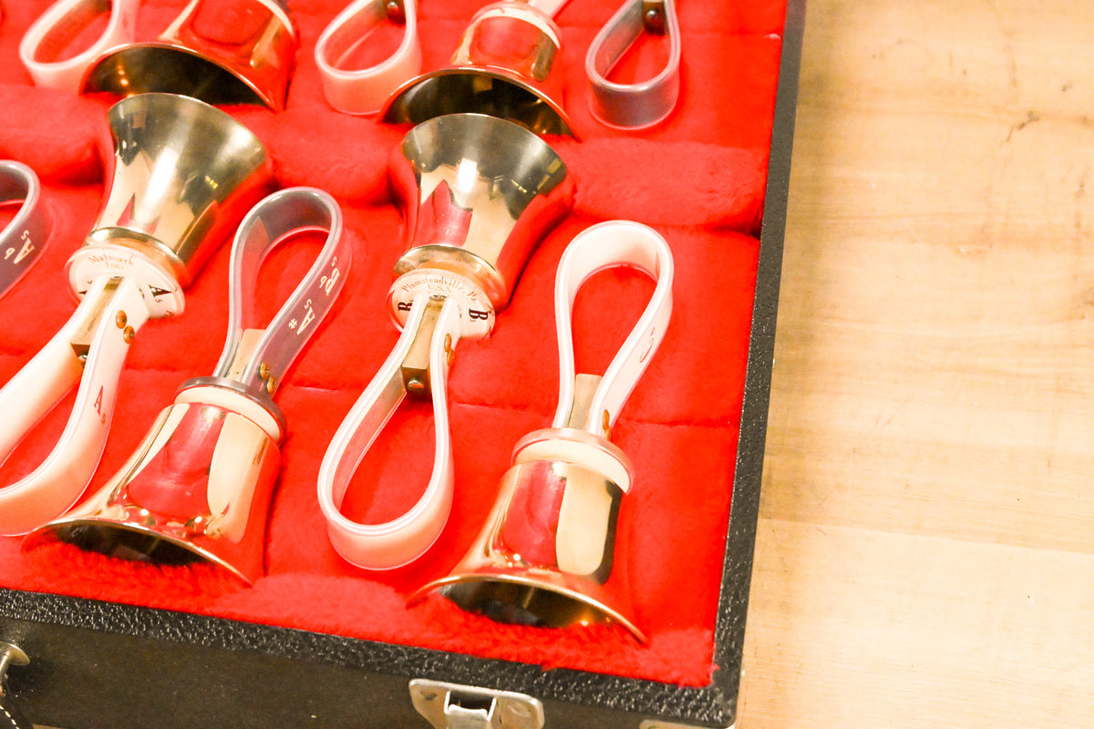 Malmark Three Octave Handbell Set (C4-C7) - 37 Bells w/ 4 Cases