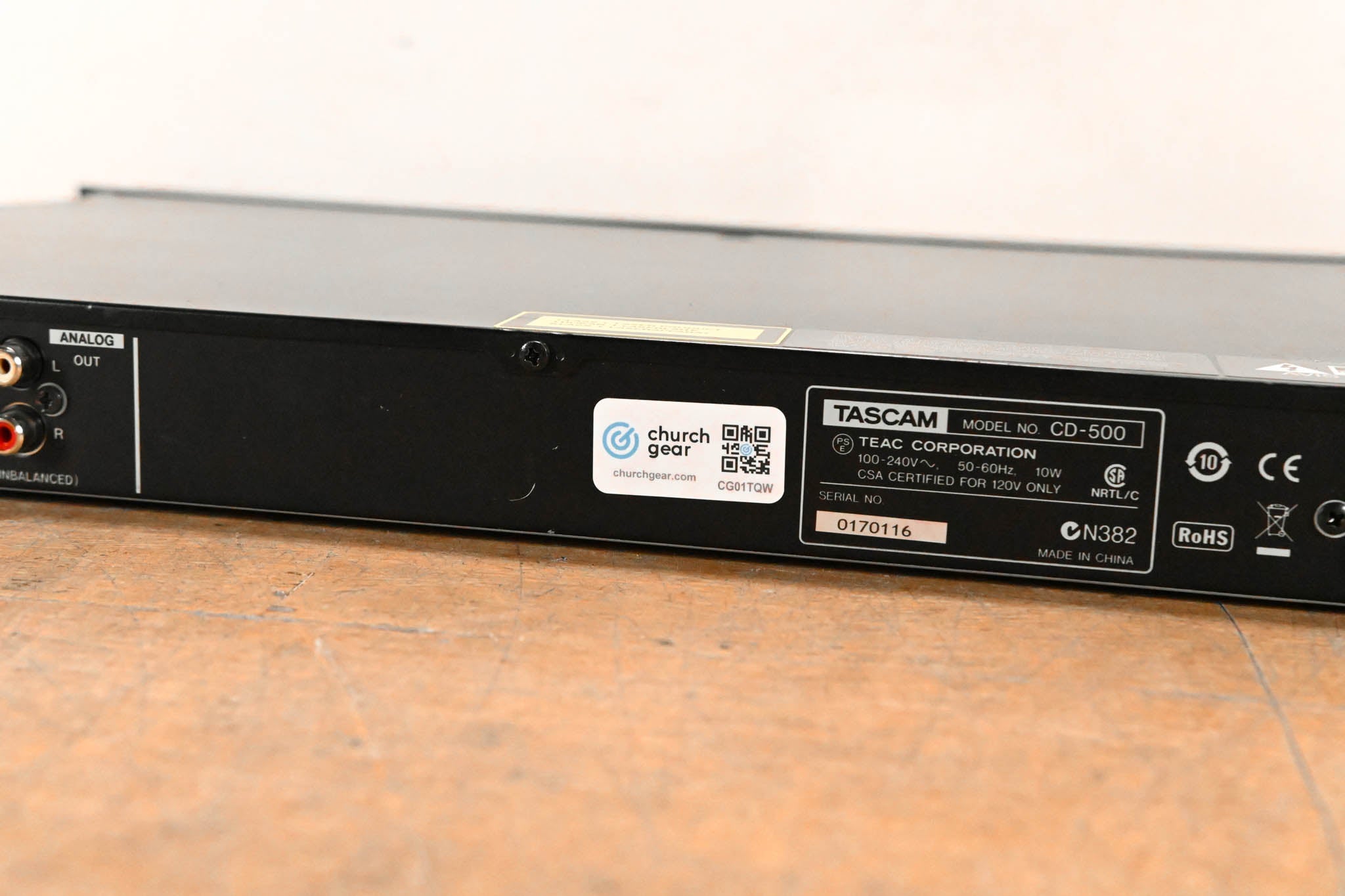 TASCAM CD-500 Rack-Mountable CD Player