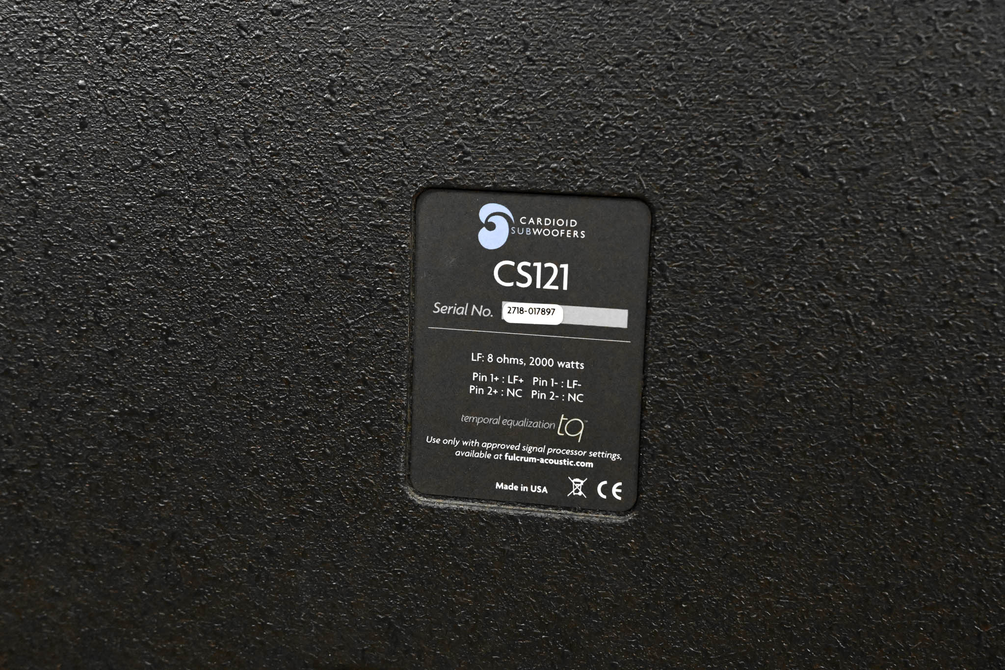 Fulcrum Acoustic CS121 21″ Subcardioid Subwoofer