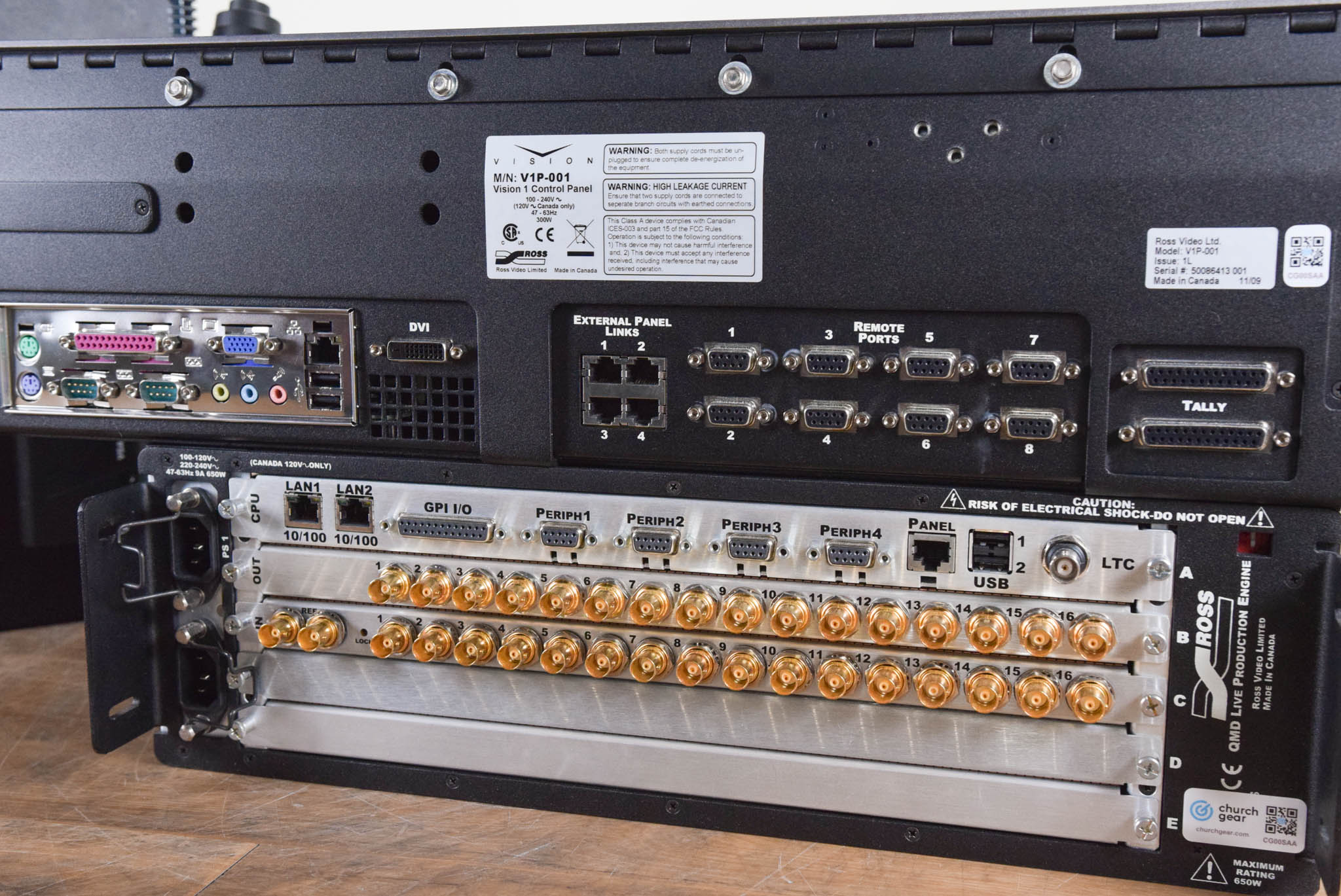 Ross Vision QMD 1 M/E Video Switcher with Vision 1 Panel