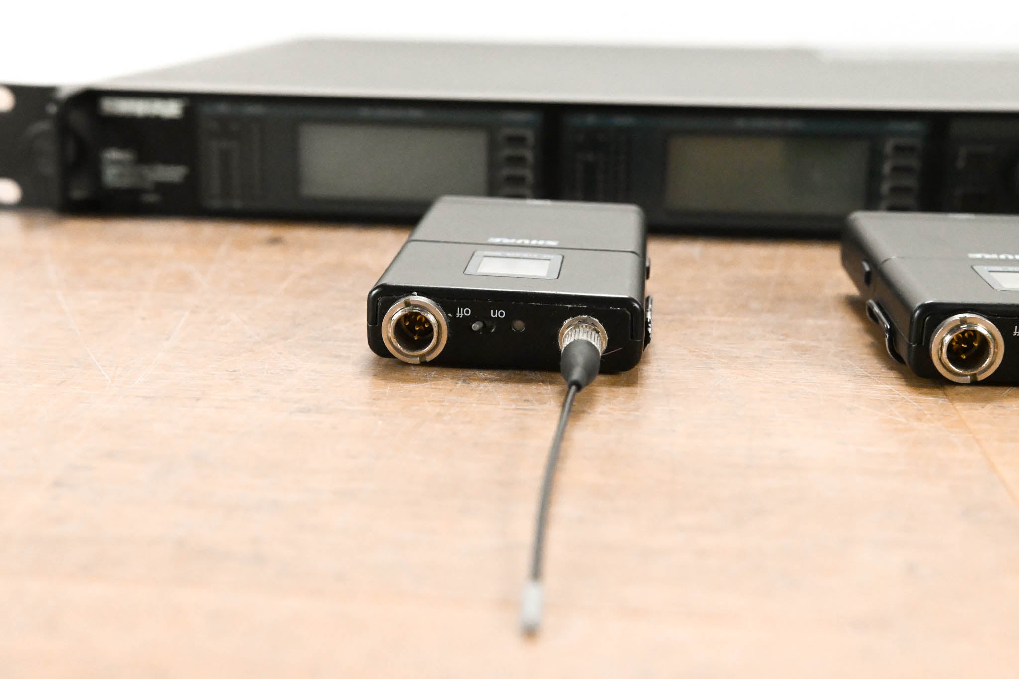 Shure UR4D Wireless Receiver w/ two UR1 Bodypack Transmitters - H4 Band