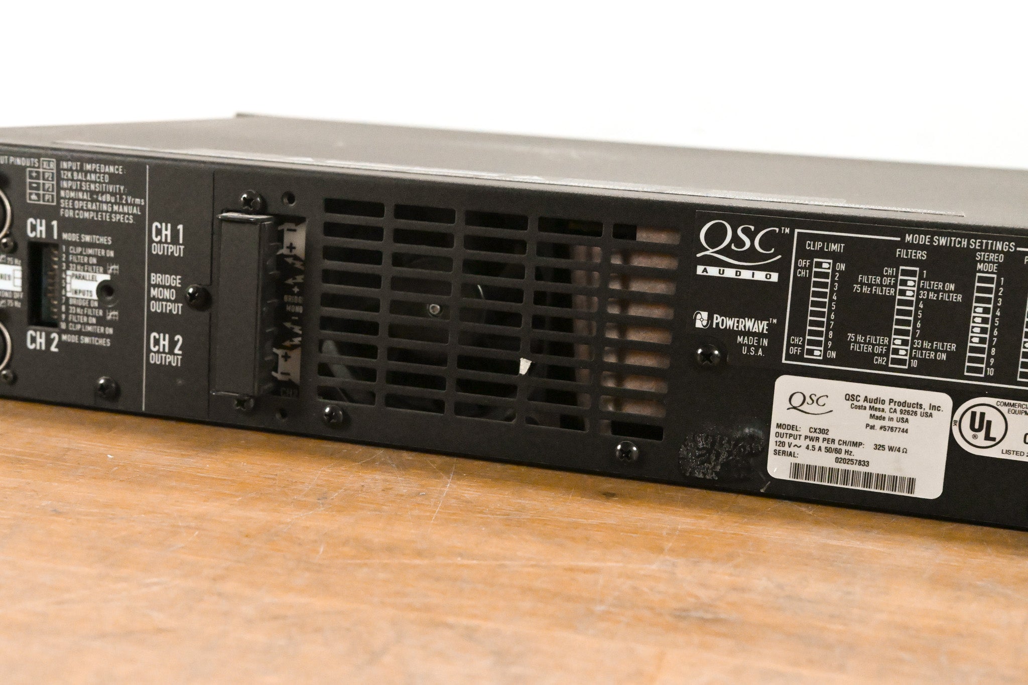 QSC CX302 2-Channel Power Amplifier