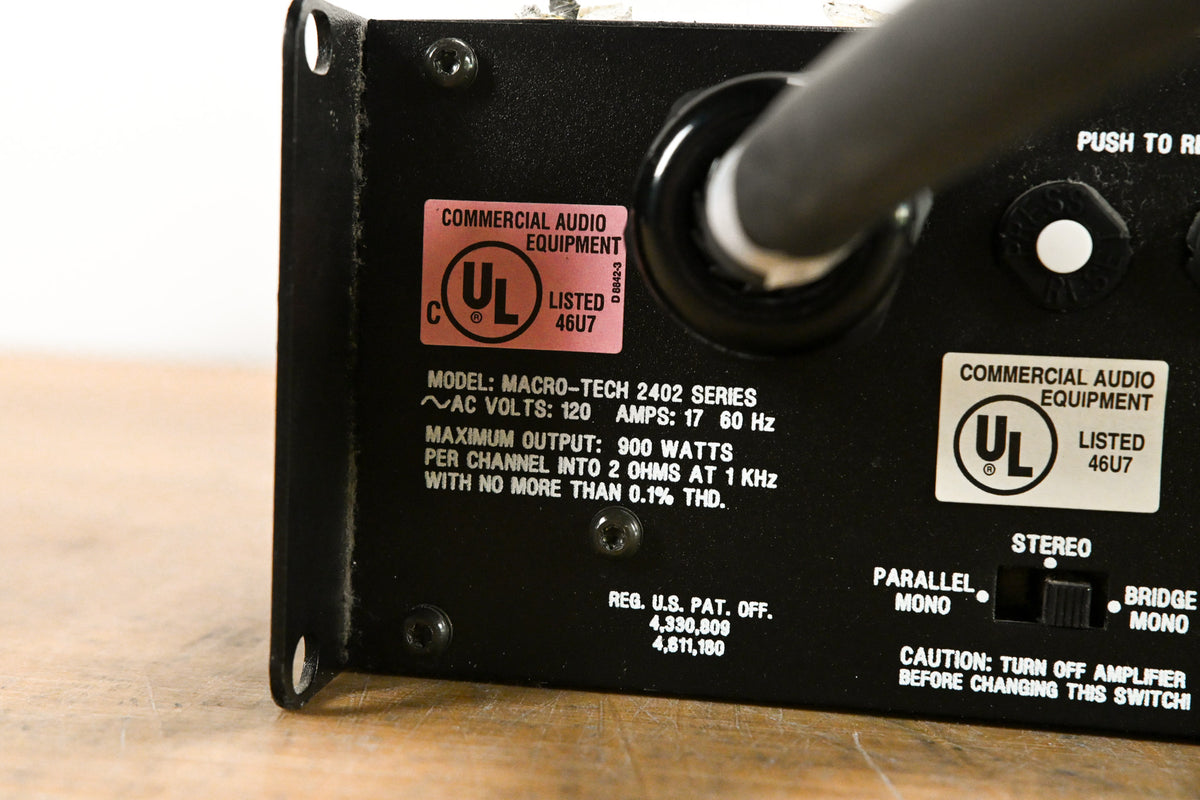 Crown Macro-Tech 2402 2-Channel Power Amplifier