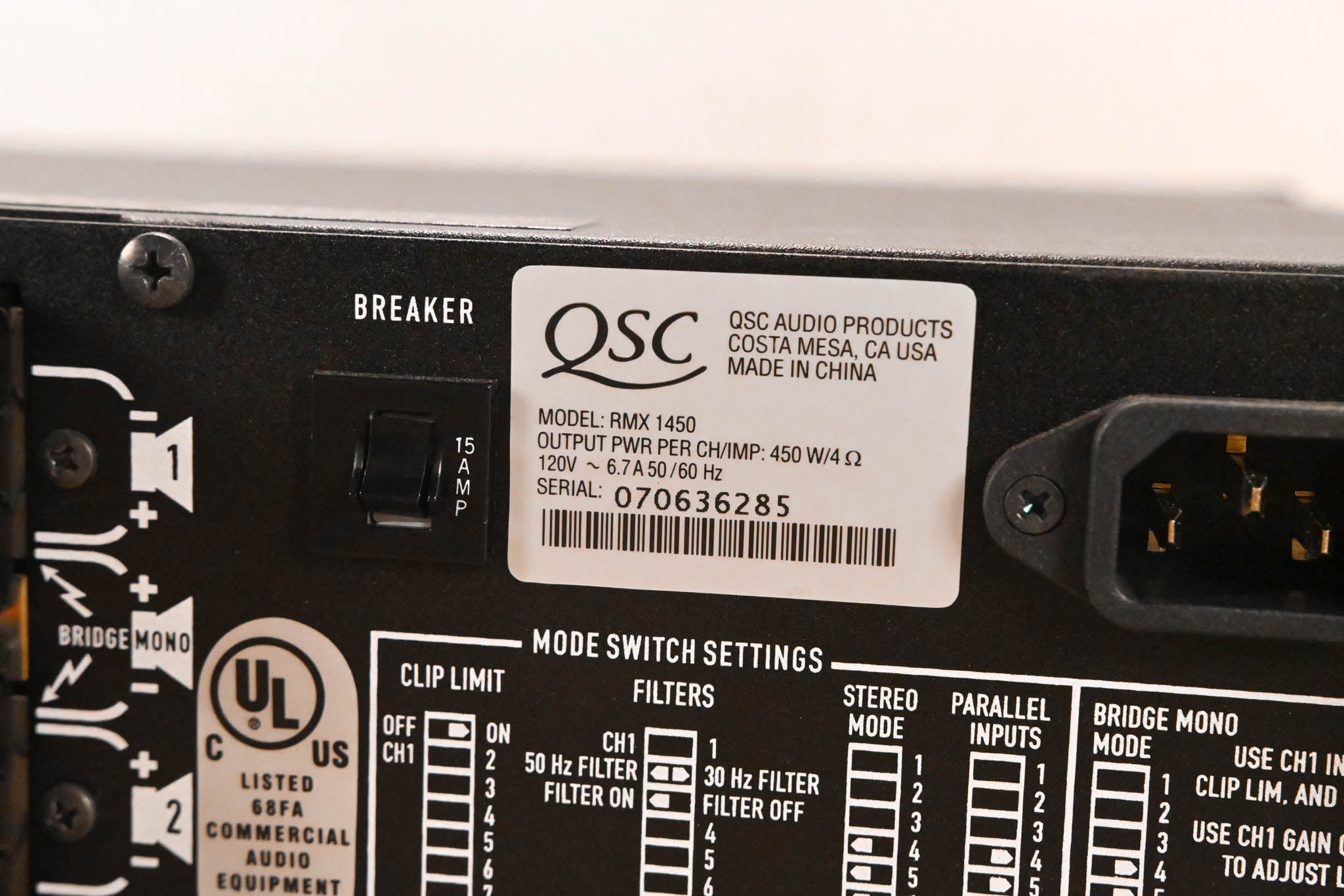 QSC RMX1450 2-Channel Power Amplifier