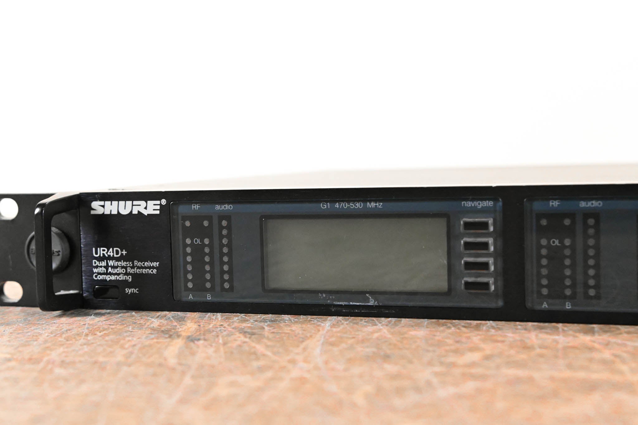 Shure UR4D+ Dual-Channel Wireless Receiver - G1 Band: 470-530 MHz