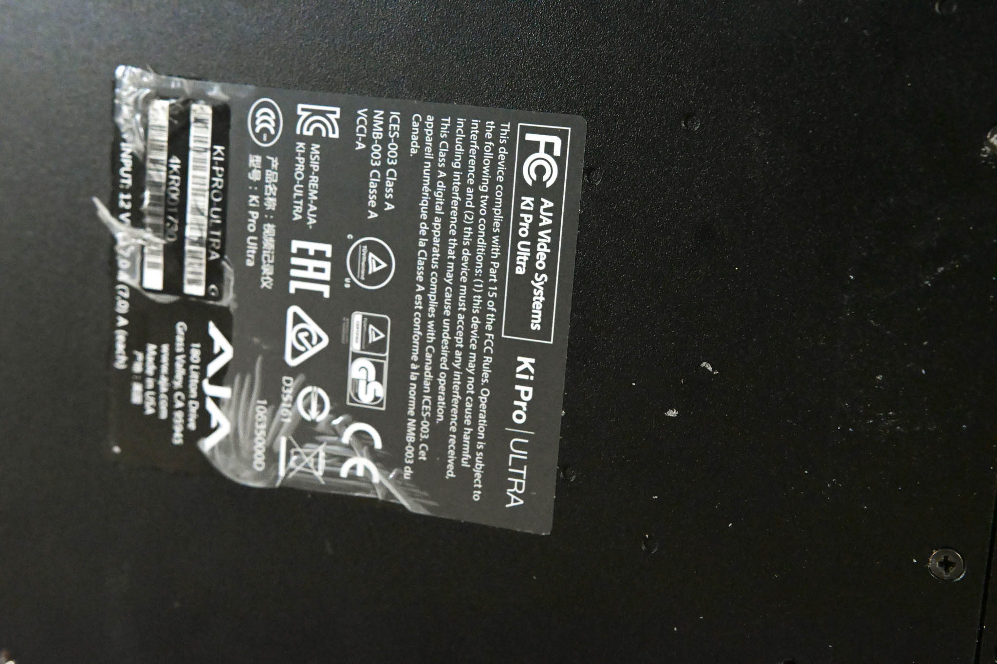 AJA Ki Pro Ultra File Based Recorder/Player (NO POWER SUPPLY)