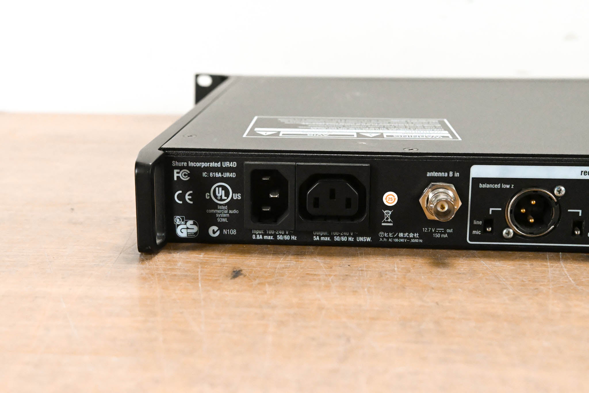 Shure UR4D Wireless Receiver w/ two UR1 Bodypack Transmitters - H4 Band