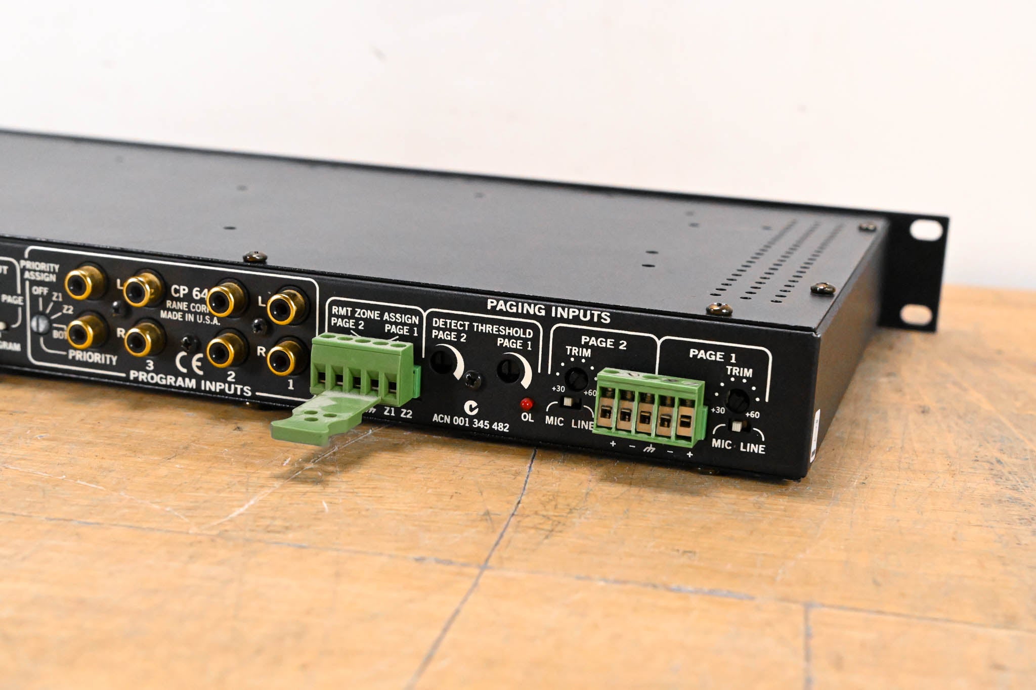 Rane CP64 Dual Zone Audio Distribution and Paging Preamp