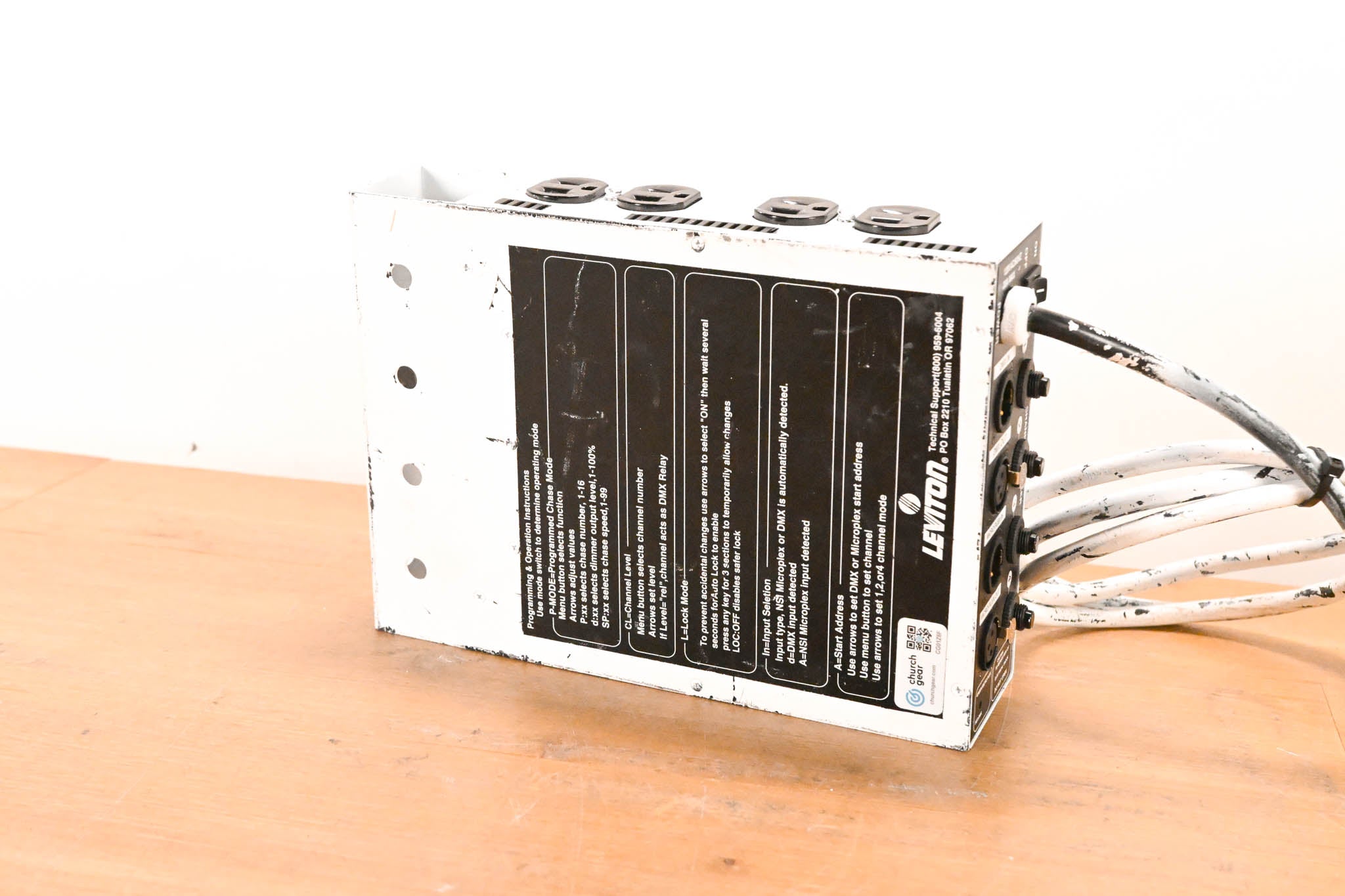 Leviton D4DMX-MD3 4-Channel Programmable Dimmer Pack