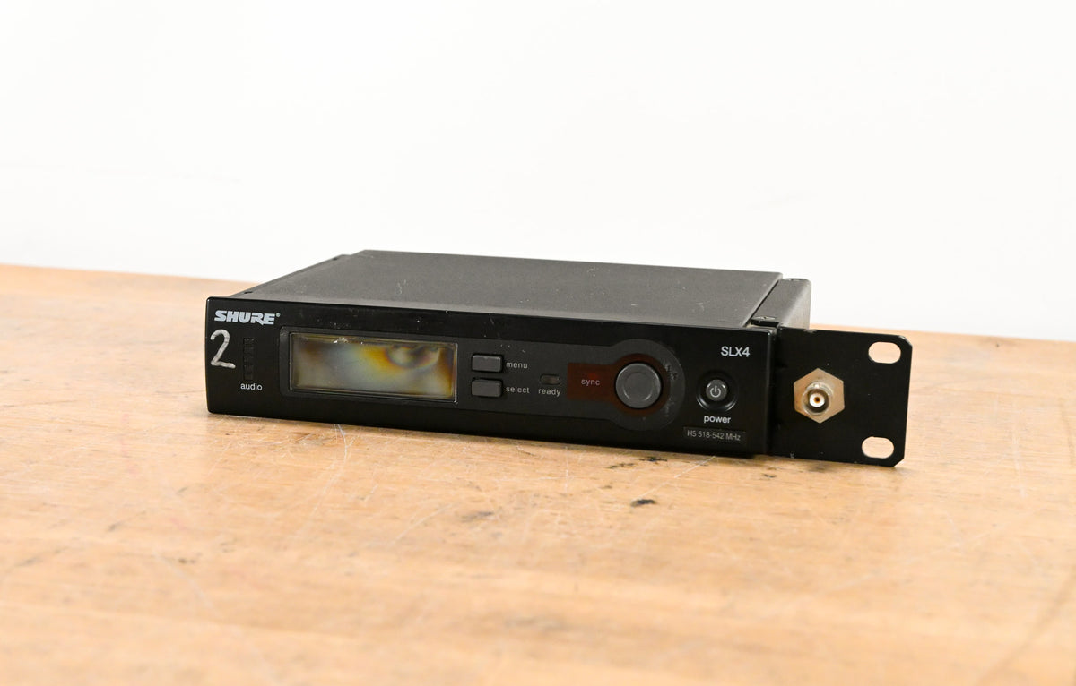 Shure SLX4 Wireless Receiver - H5 Band: 518-542 MHz (NO POWER SUPPLY)
