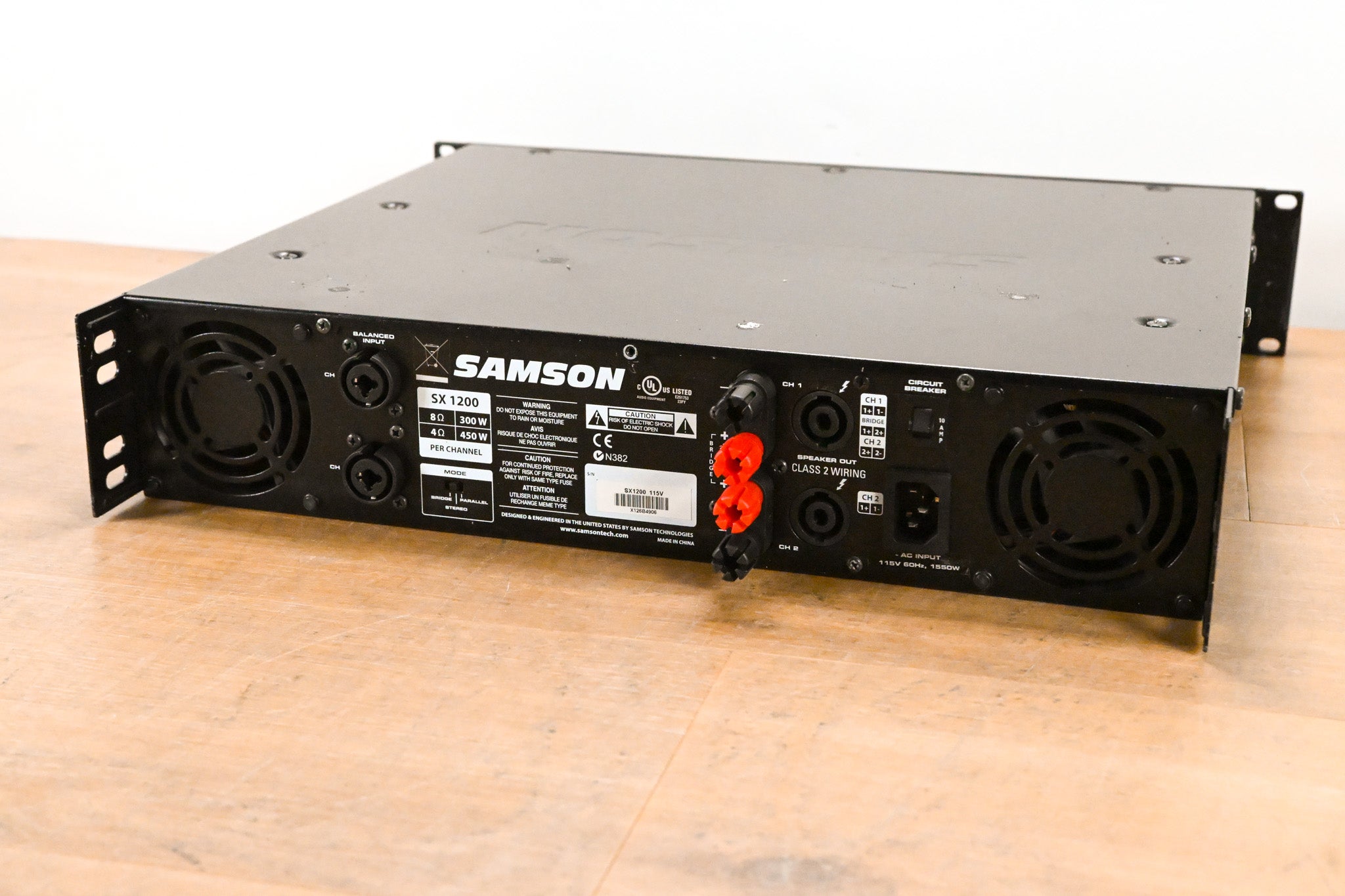 Samson SX1200 2-Channel Rack-Mount Power Amplifier