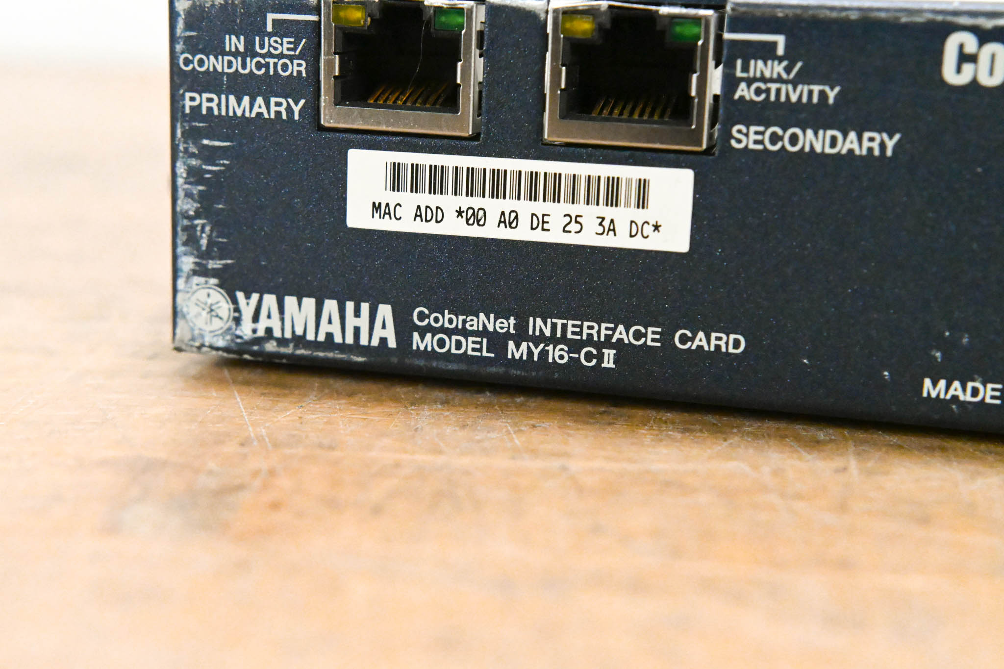 Yamaha MY16-CII CobraNet Network I/O Card