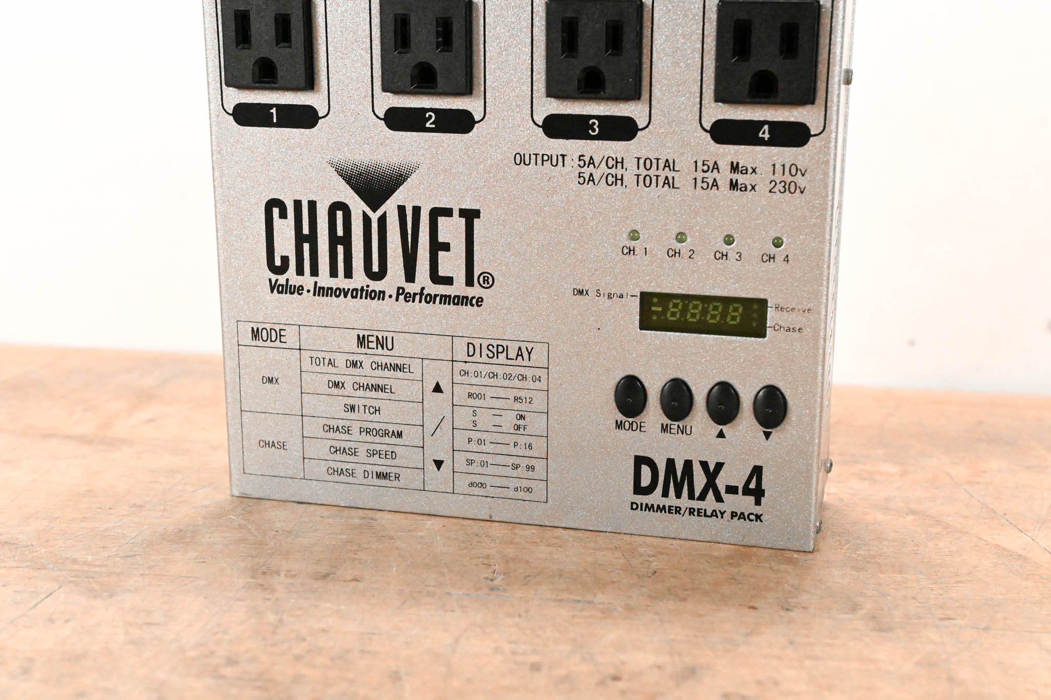 Chauvet DMX-4 4-Channel DMX Dimmer/Relay Pack