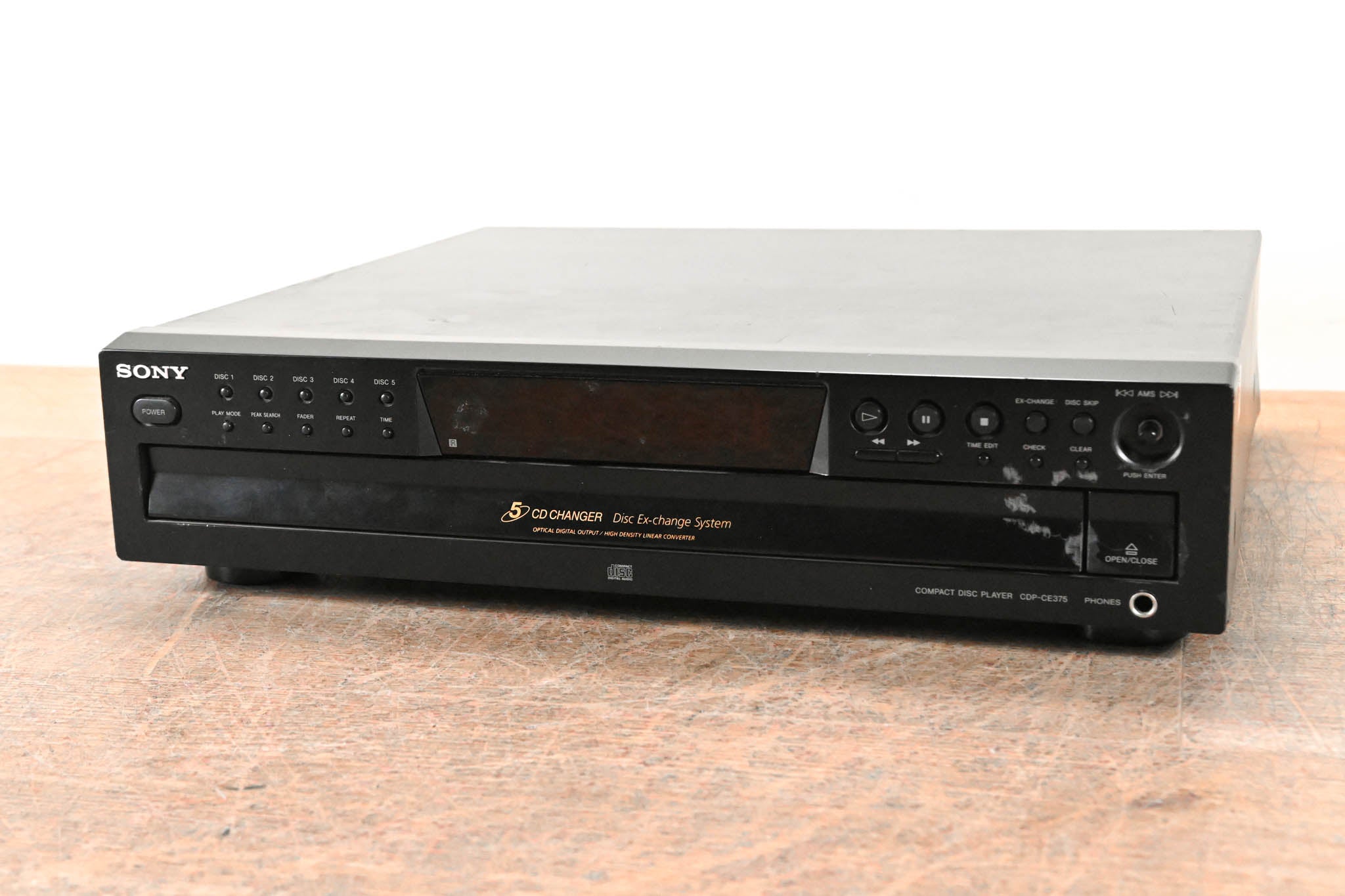 Sony CDP-CE375 5 CD Changer Player top