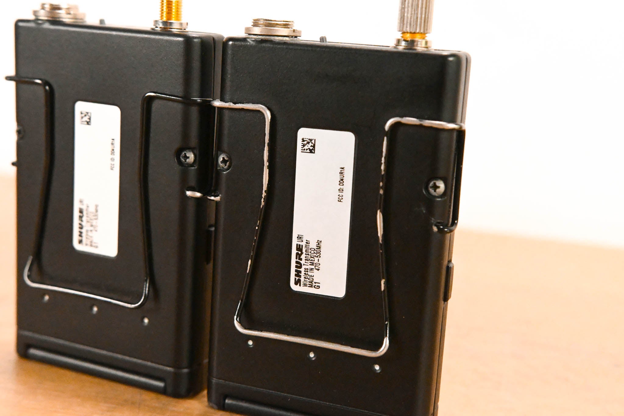 Shure UR4D Dual Wireless Receiver with two UR1 Bodypacks - G1