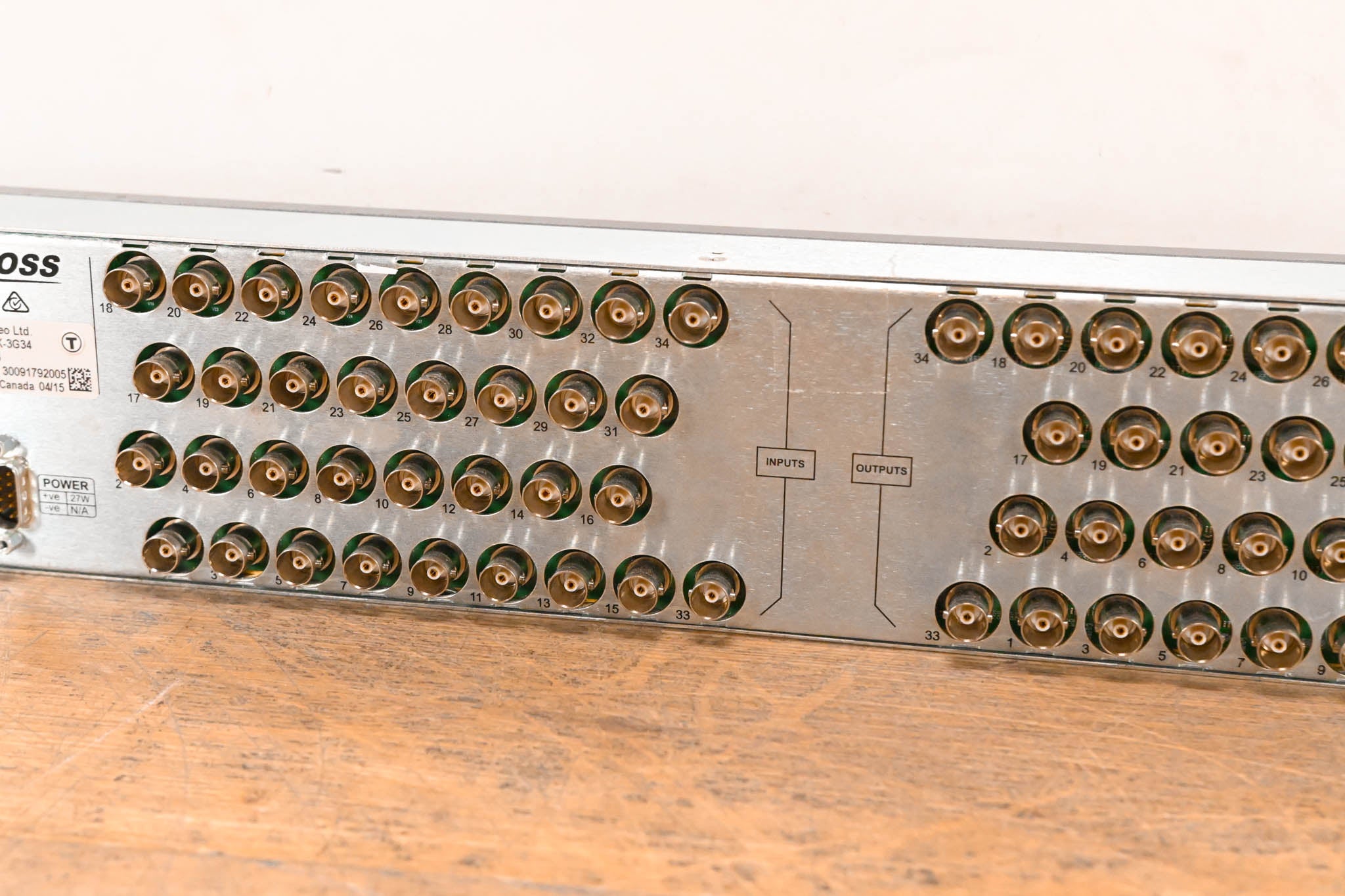 Ross NK-3G34 34 × 34 3G/HD/SD SDI Utility Router (NO POWER SUPPLY)