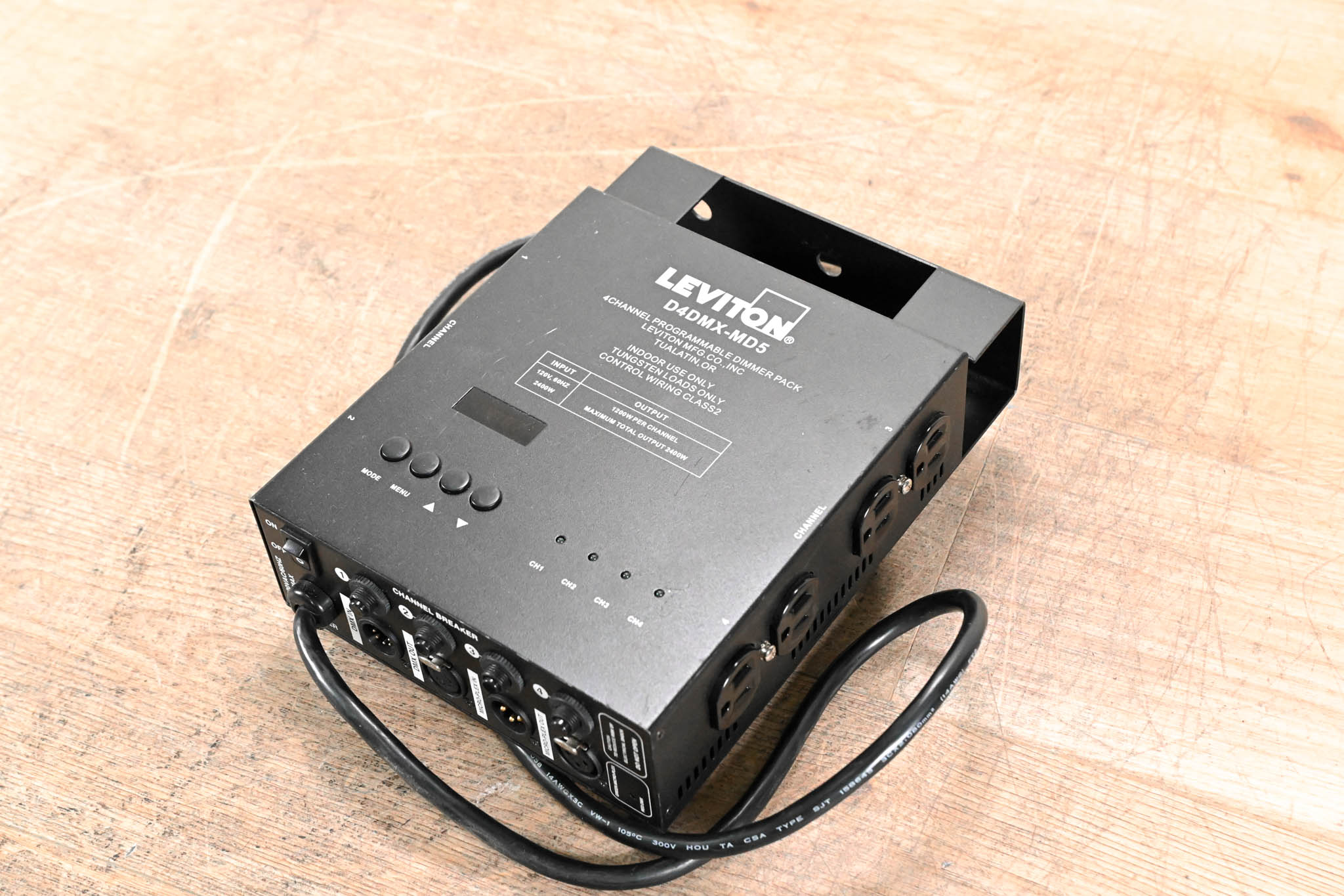 Leviton D4DMX-MD5 4-Channel Programmable Dimmer Pack