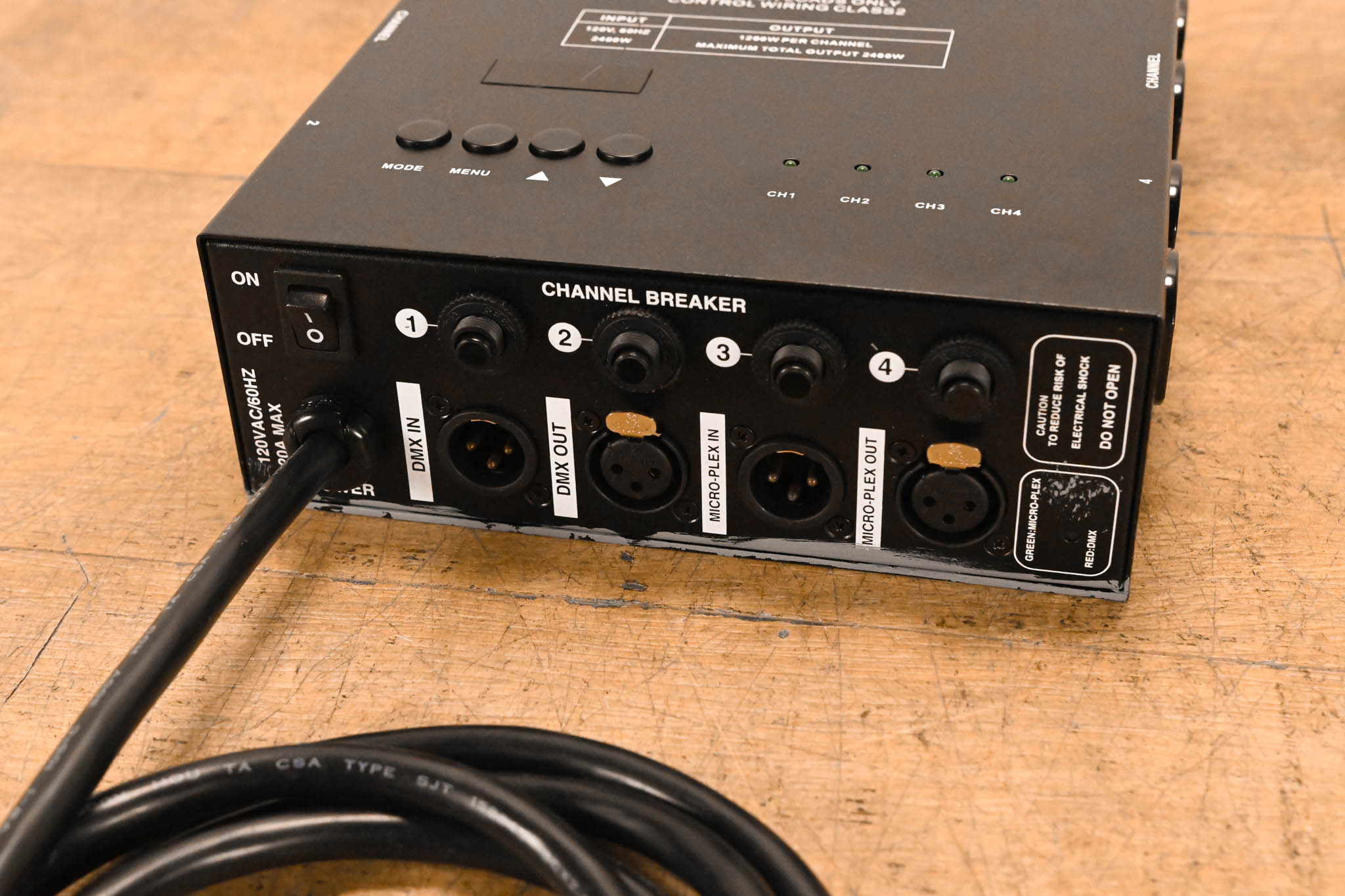 Leviton D4DMX-MD3 4-Channel Programmable Dimmer Pack