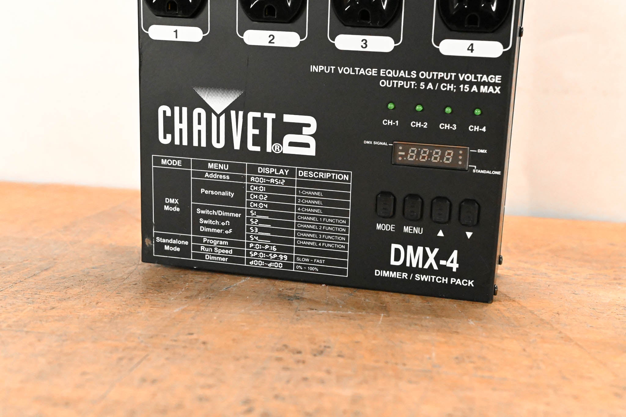 Chauvet DMX-4 4-Channel DMX Dimmer/Relay Pack