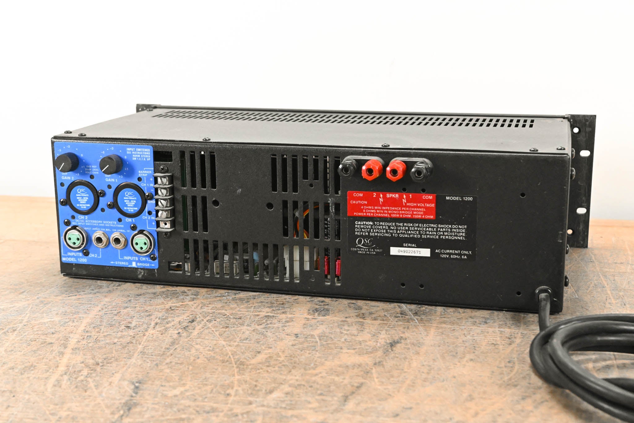 QSC Model 1200 2-Channel Power Amplifier