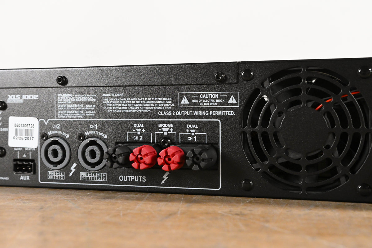 Crown XLS 1002 Two-Channel, 350W @ 4Ω Power Amplifier