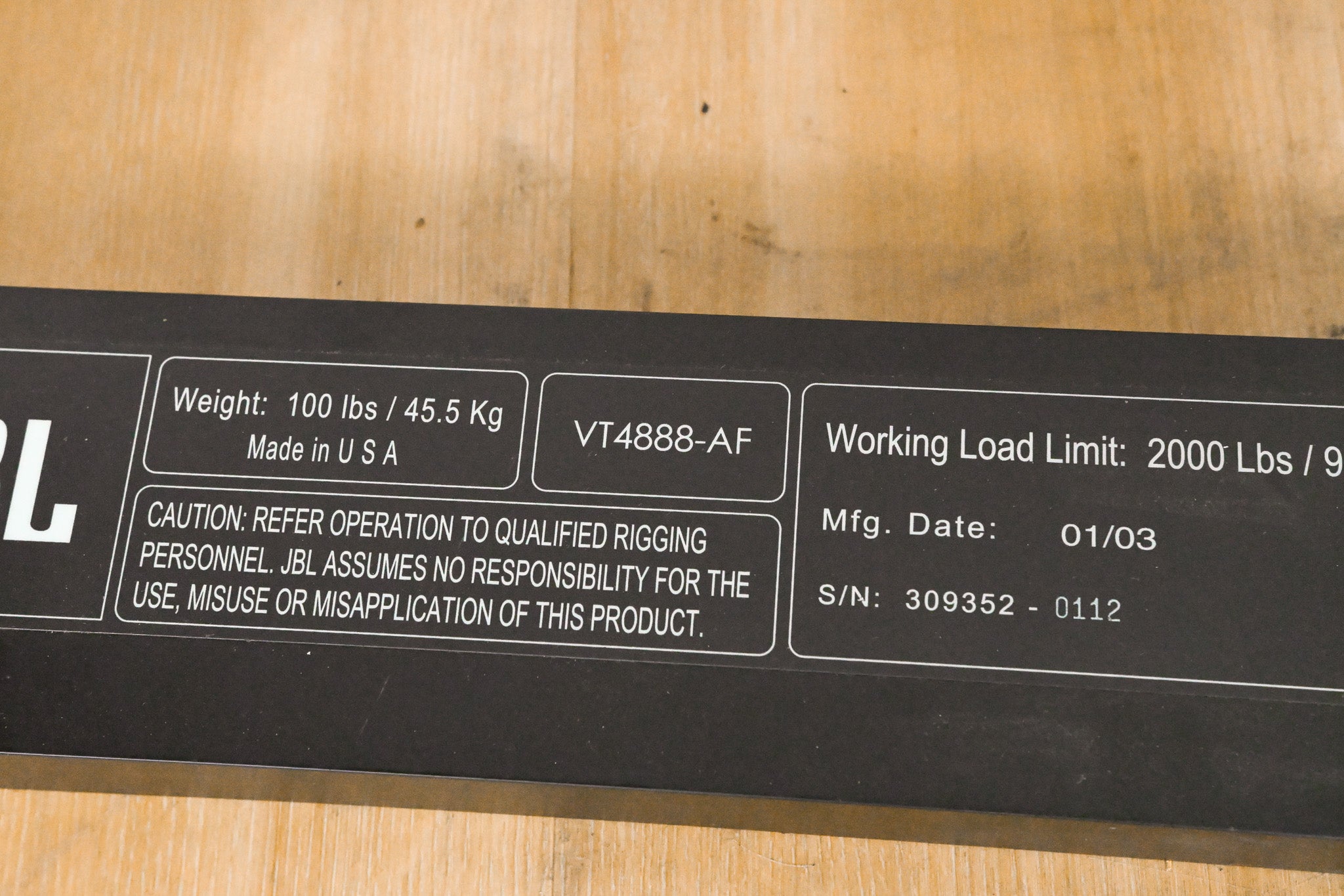 JBL VT4888-AF Array Frame for VT Systems