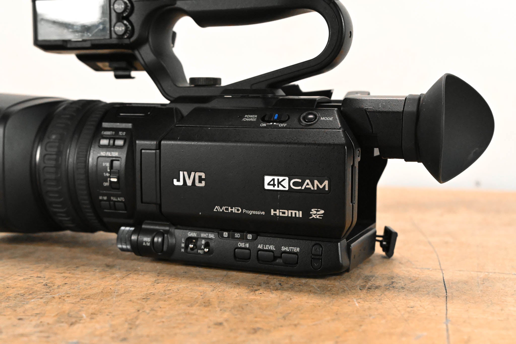 JVC GY-HM200U 4KCAM Compact Handheld Streaming Camcorder