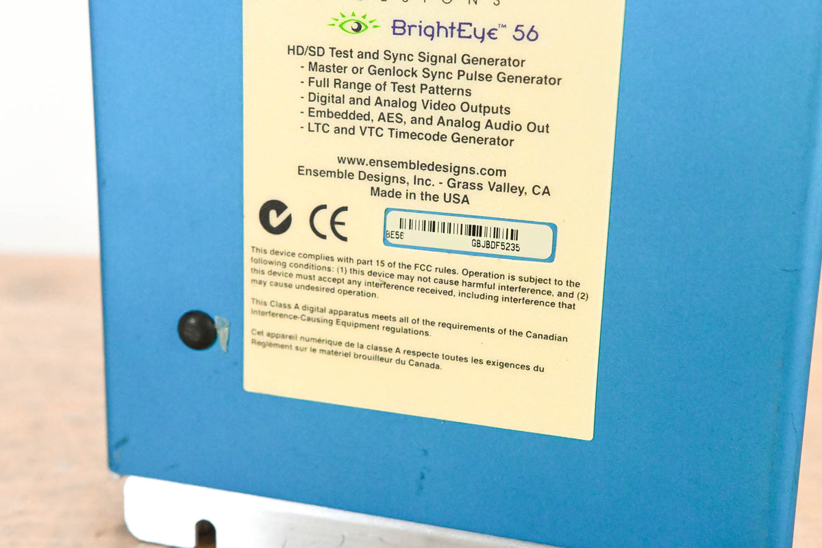 Ensemble Designs BrightEye 56 Test Signal & Sync Pulse Generator NO PSU