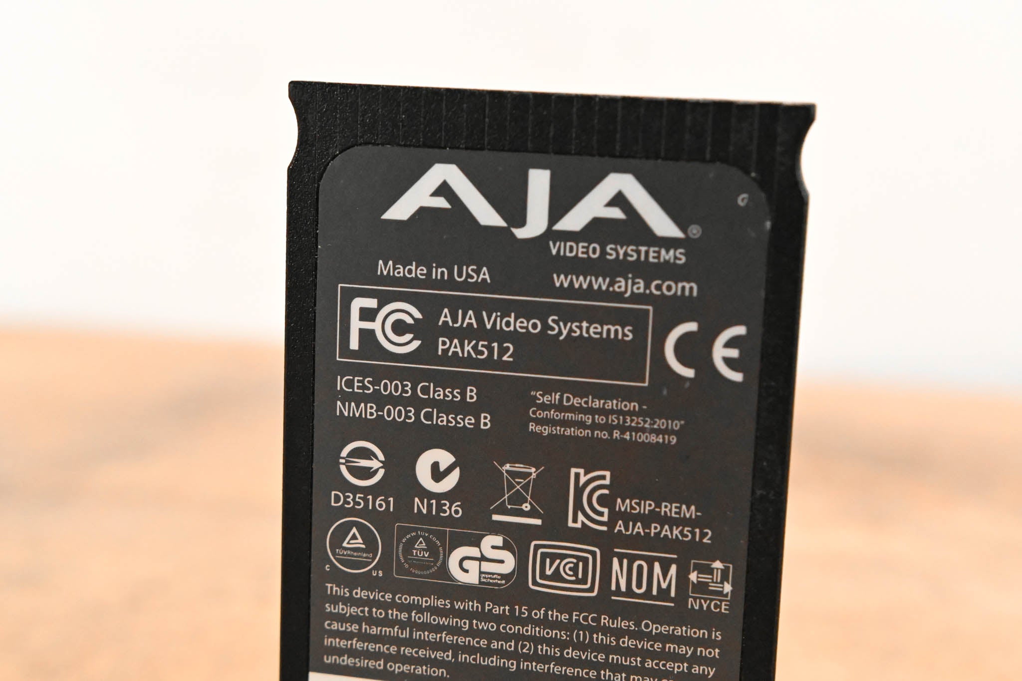 AJA PAK512 SSD Module for Ki Pro Systems
