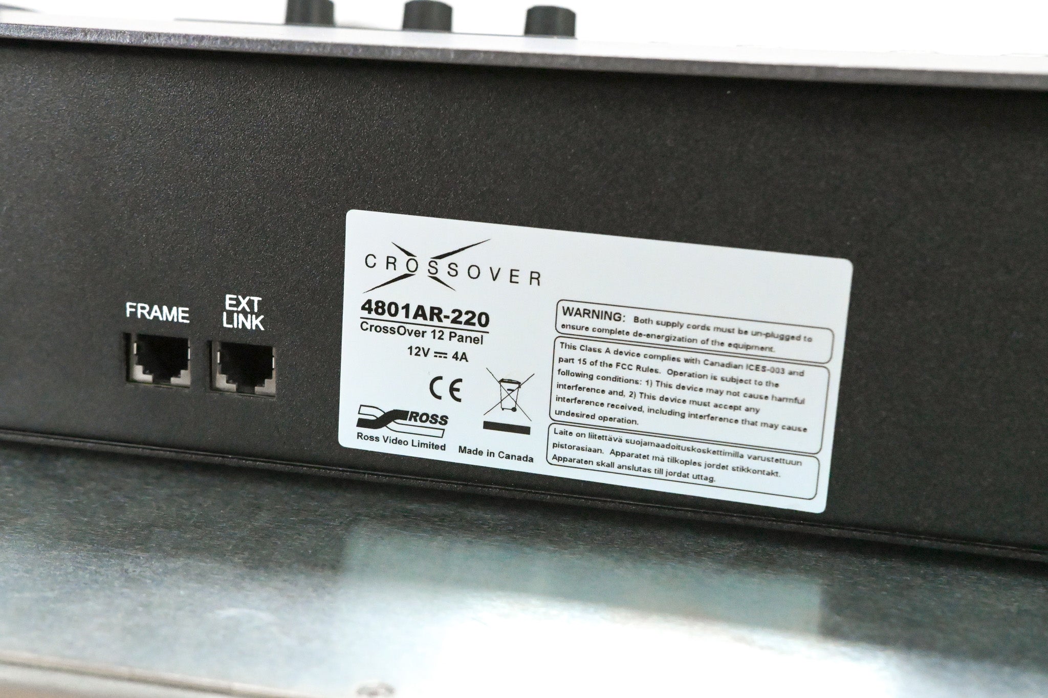 Ross CrossOver 12 12-Input HD Production Switcher (NO POWER SUPPLY)