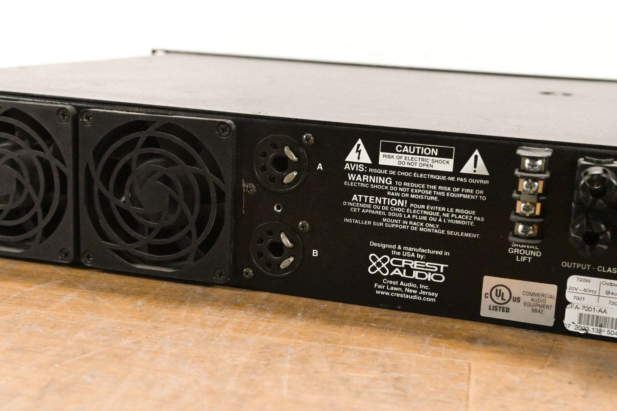 Crest Audio 7001 2-Channel Power Amplifier