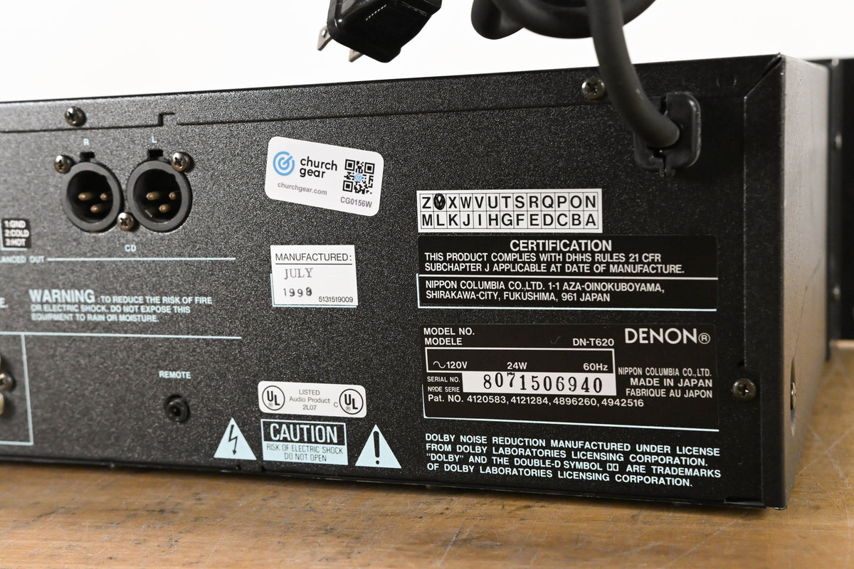 Denon DN-T620 CD and Cassette Recorder/Player